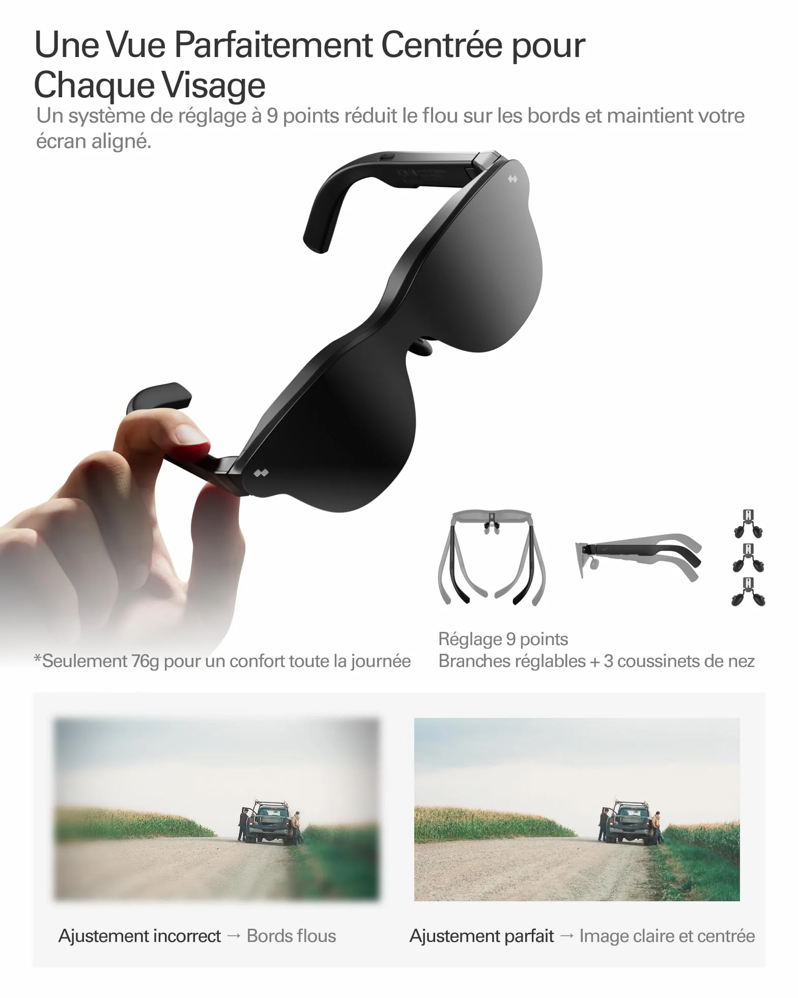 RayNeo Air 4 Pro Lunettes AR/XR, Écran HDR10, Puce Vision 4000, Cinéma Virtuel 201 Pouces, Audio par Bang & Olufsen, Lunettes 3D Films & Jeux pour iPhone 17,16,15/Android/Switch 2/Mac/Steam Deck/PS4/5