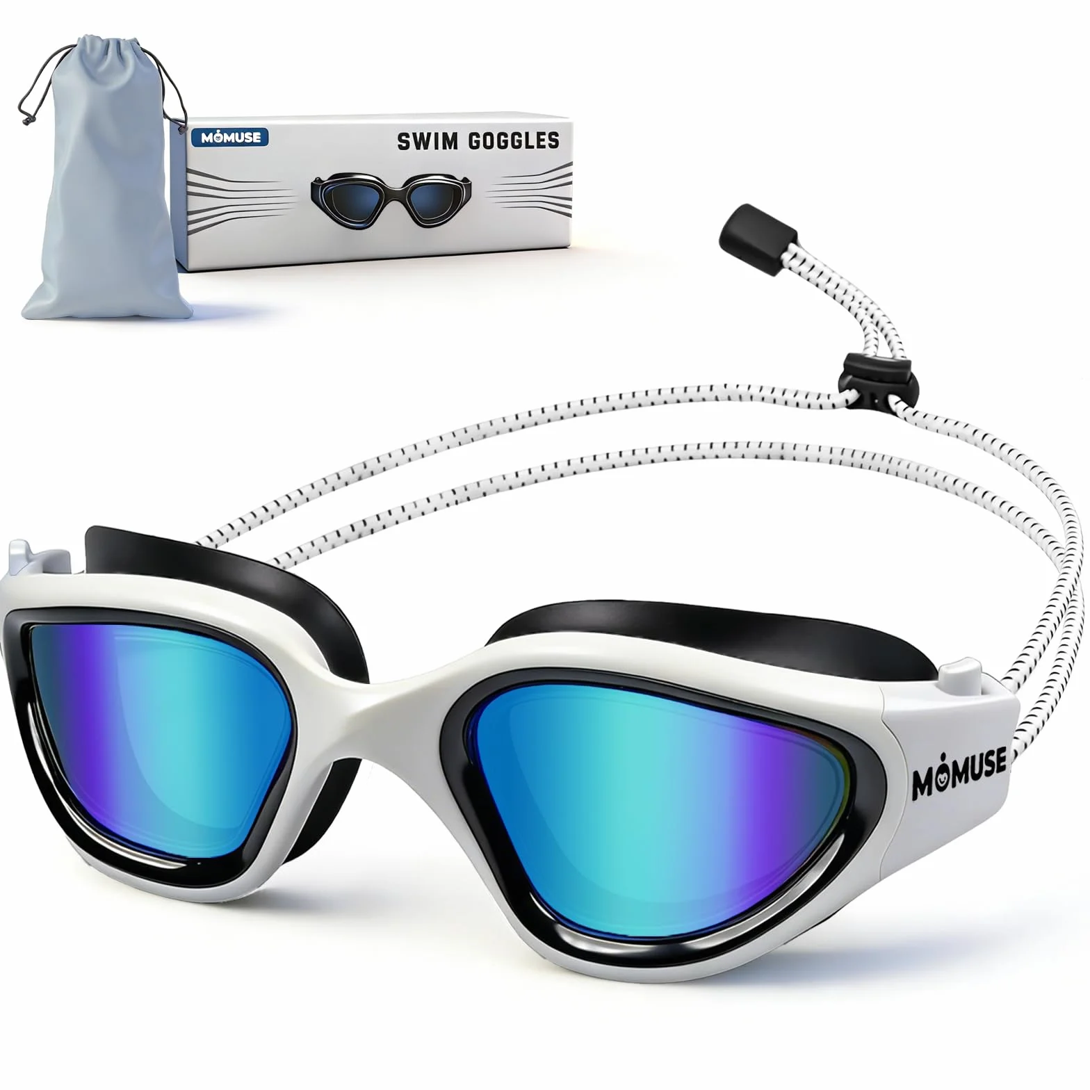 MOMUSE Lunettes de Natation Adultes Anti-Buée Protection UV Unisexe