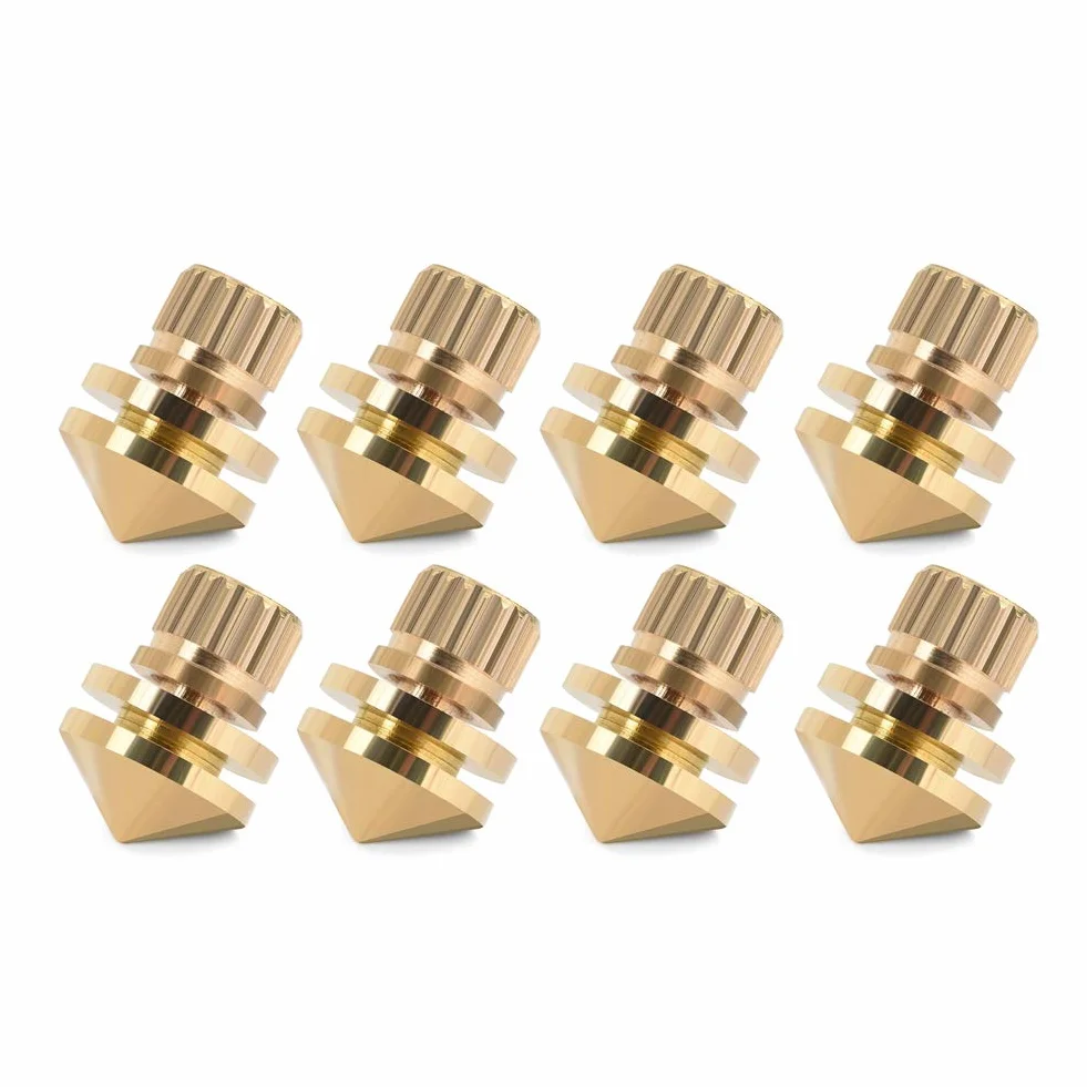 VBESTLIFE 8 pièces en Laiton Pointes de Haut-Parleur, Pointes de Boxe de Choc pour l'amplificateur de Haut-Parleur d'équipement HiFi