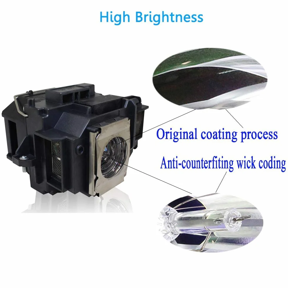 PanPacSight Lampe Vidéoprojecteur ELP58 compatible EB-S9 EB-S92 EB-W10 EB-W9 EB-X10 EB-X9 EB-X92 EB-S10 EX3200 EX5200 EX7200 H367A H367B H368B PowerLite 1220 1260 S10+ S9 VS200