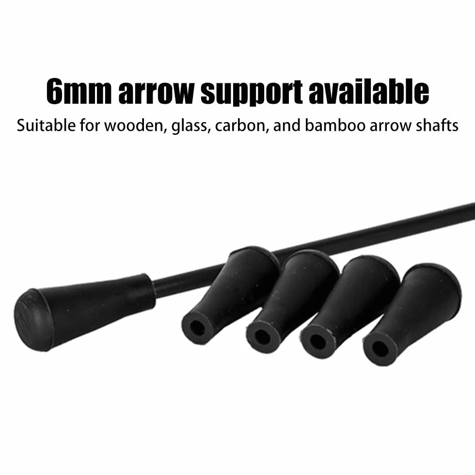 MiOYOOW Pointe de Flèche en Caoutchouc 6mm, Lot de 12 Embout de Flèche Léger Antichoc pour Tir à l'arc