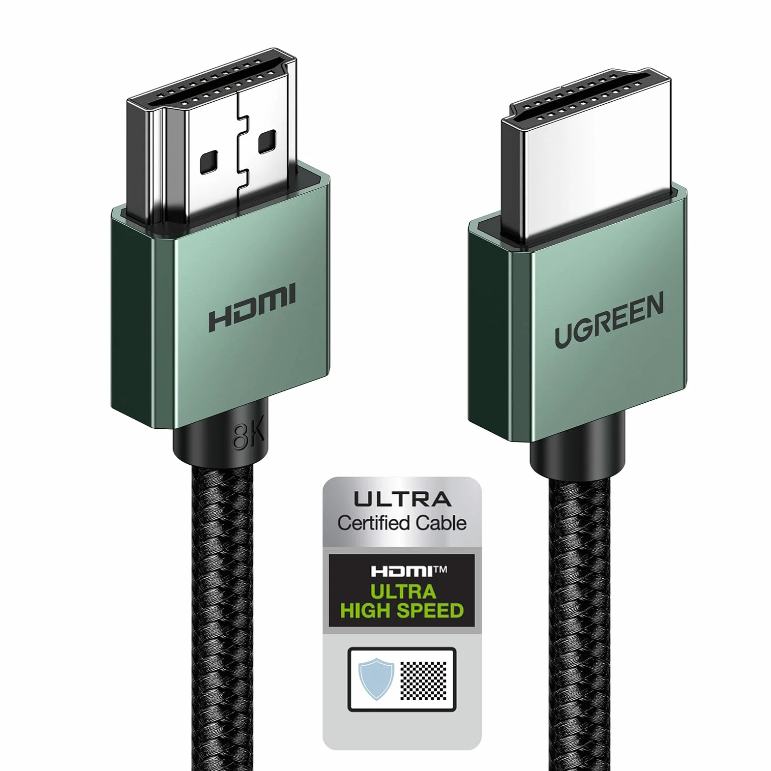 UGREEN Câble HDMI 2.1 Certifié 8K 60Hz 4K 240Hz 48Gbps Aluminium 2M