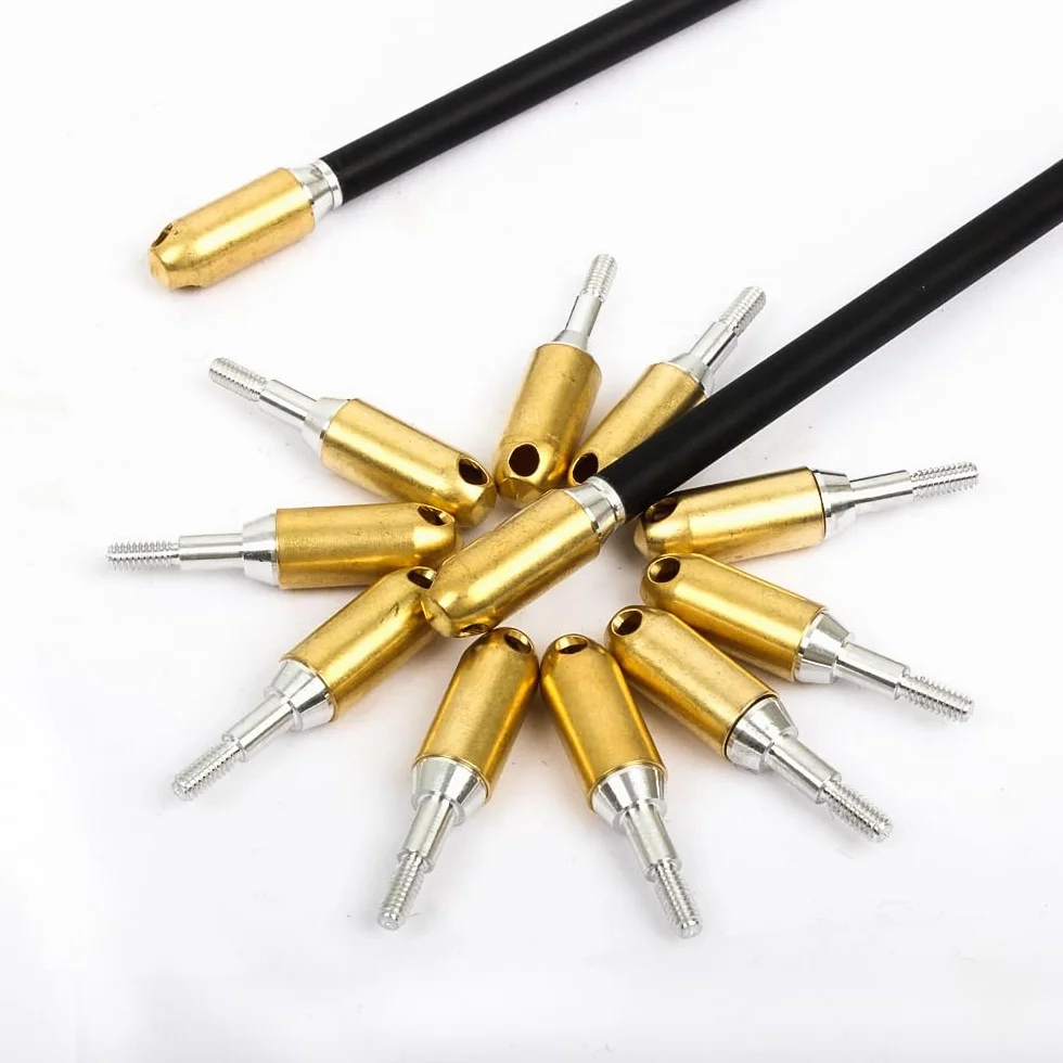 Sarini Têtes de tir à l'arc pointe de flèche sifflante en cuivre 6 pièces diamètre intérieur 6,2 mm