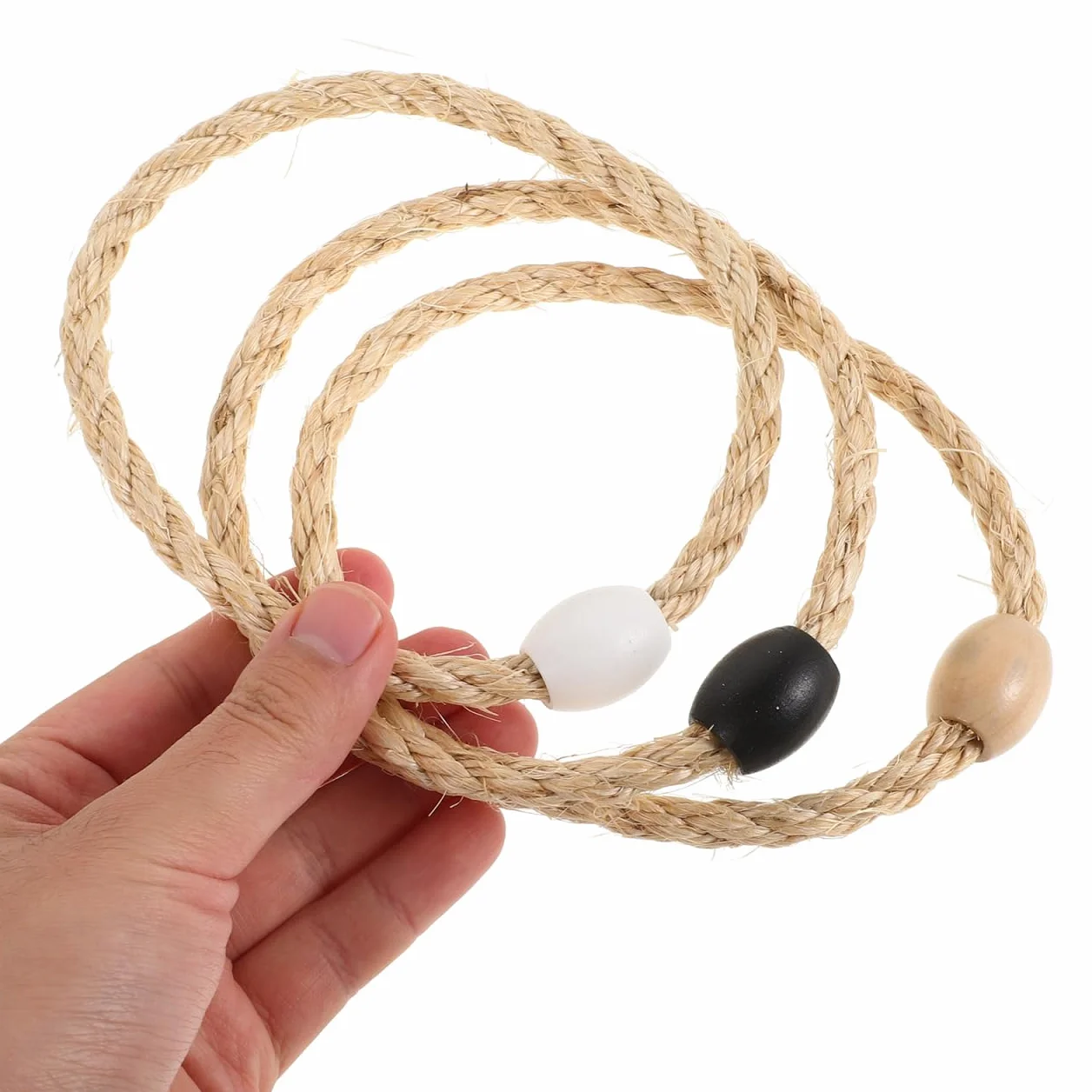 SUPVOX Jeu De Lancer D'Anneaux De Jardin en Corde 12 Pièces - Ensemble Portable pour Jeux Extérieurs