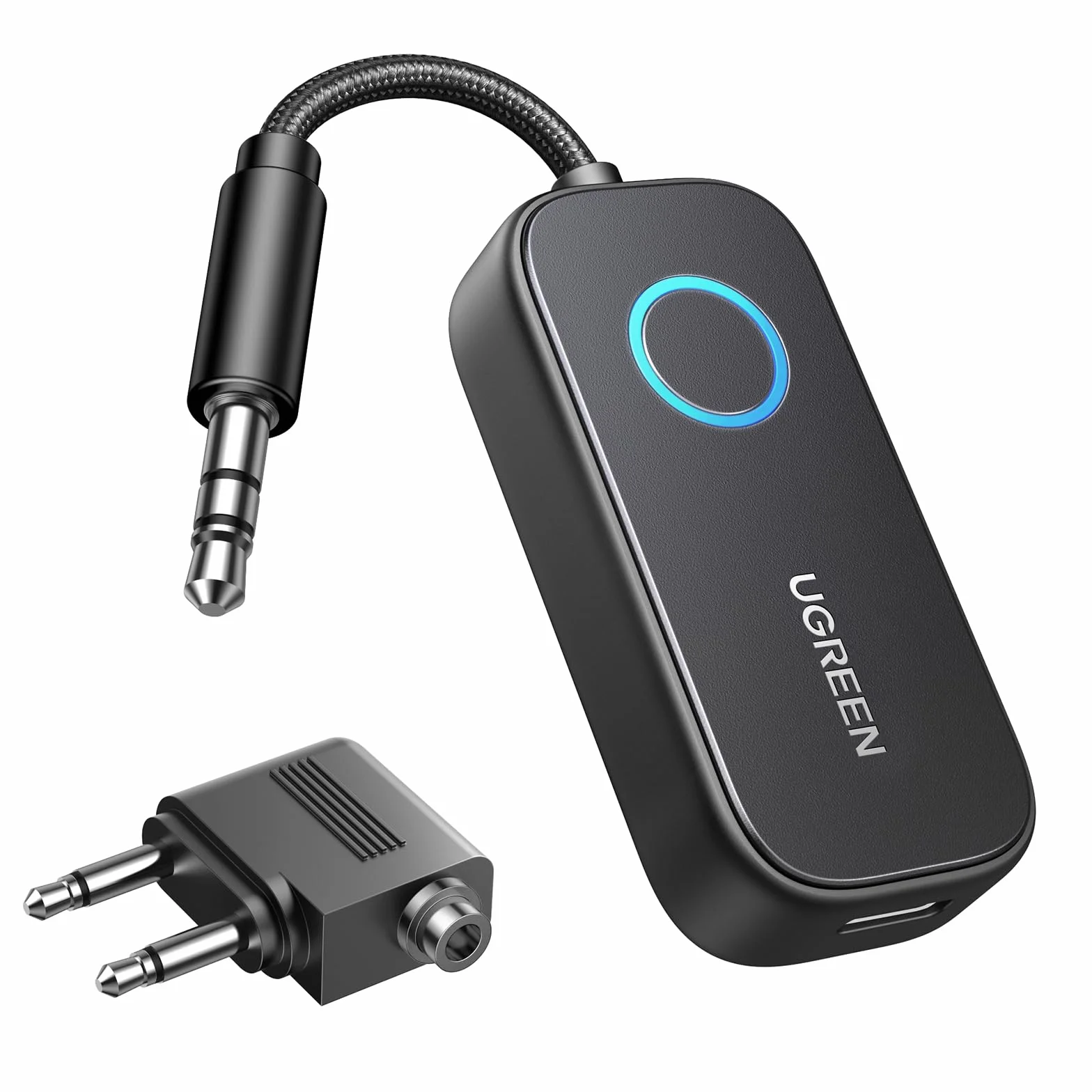 UGREEN Émetteur Bluetooth 5.3 aptX TV 2 en 1 Jack 3.5 mm Adaptateur Audio