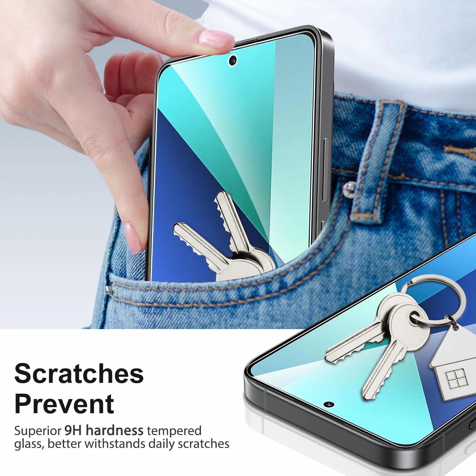 SPARIN Verre Trempé Pour Xiaomi Redmi Note 13 et Note 13 Pro 4G/5G (PAS Pro+) 6,67 Pouces, 3 Pièces Protection écran sans Bulles, 2.5D Vitre Protecteur, HD