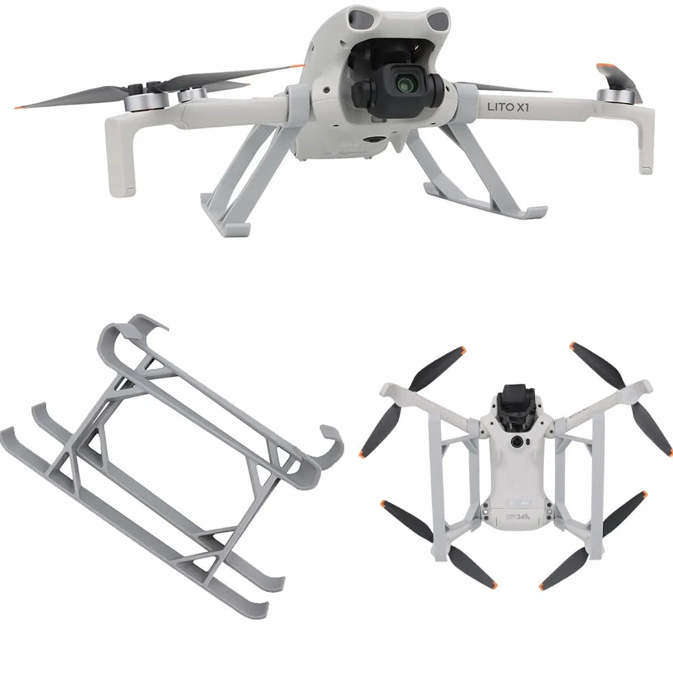 Pieds d'extension de train d'atterrissage pour DJI Lito 1 / X1, support béquille pliant à dégagement rapide avec extension de hauteur de 60 mm, support d'atterrissage de drone, accessoires de