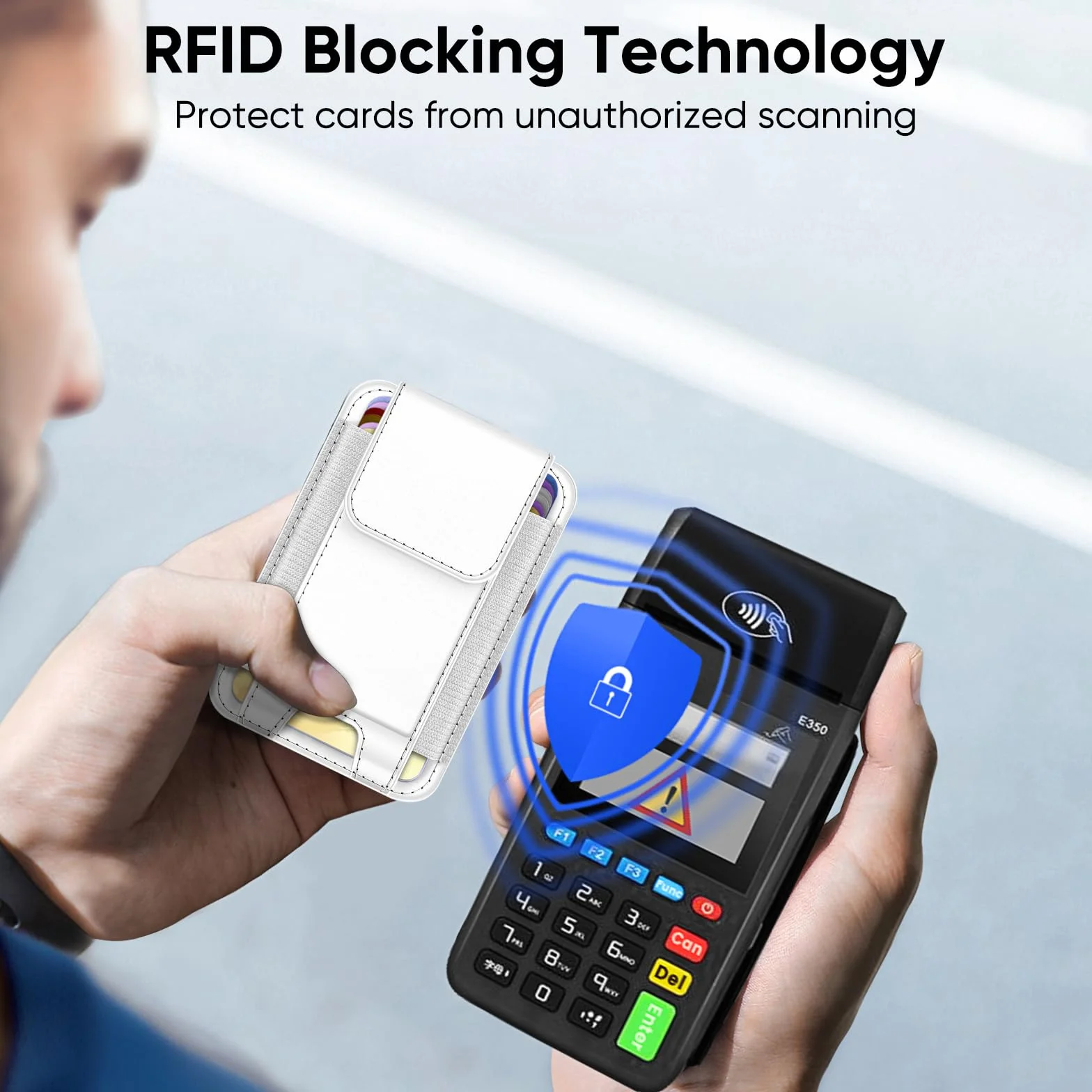 CASEBOT Porte-Cartes magnétique RFID pour iPhone 17/16/15/14/13/12, Cuir Slim, 6 Cartes