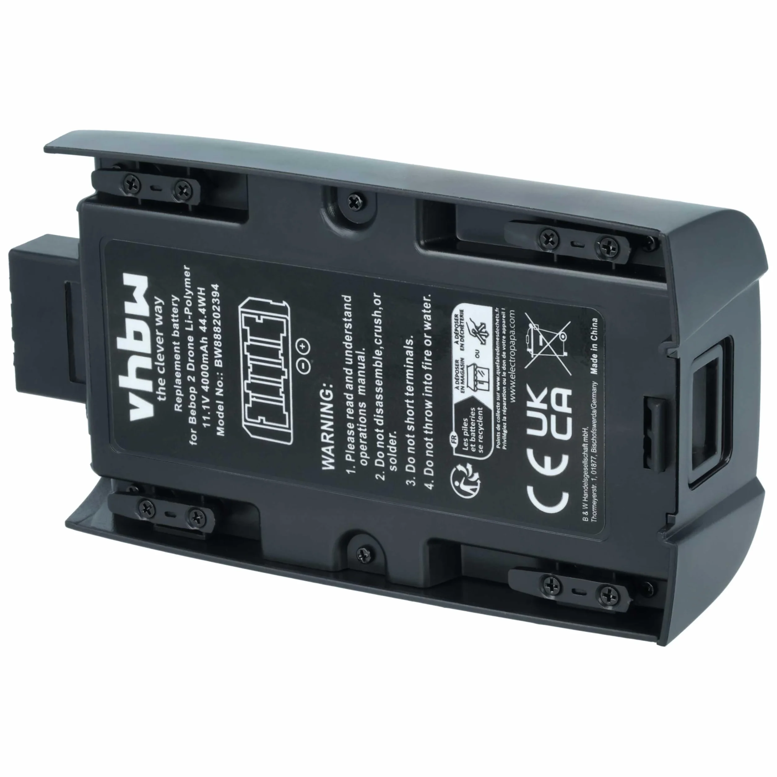 vhbw Batterie Compatible avec Parrot Bebop 2, 2 Pro Drone (4000mAh, 11,1V, Li-polymère)