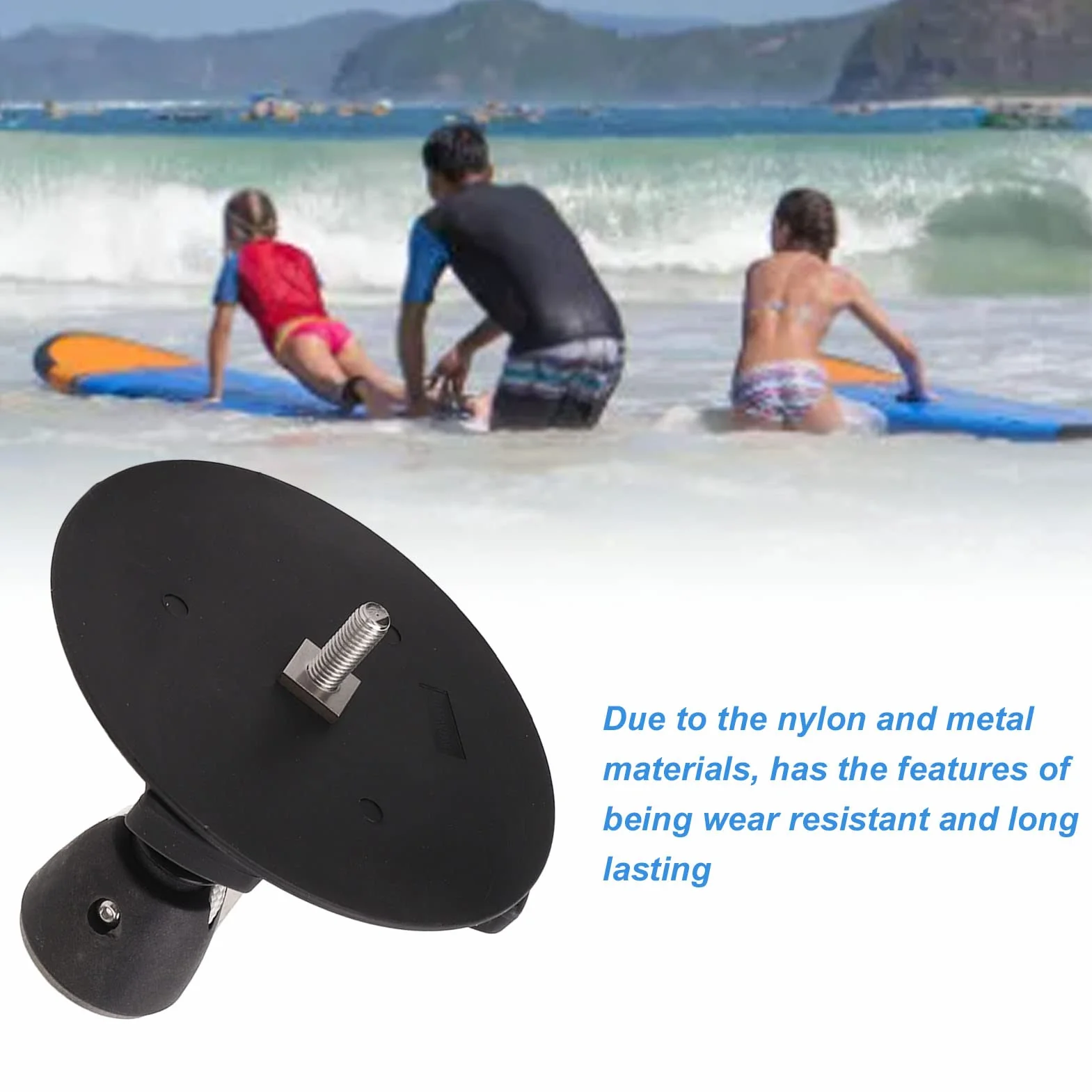 Base de mât de Surf Nylon et métal rotative 360° Universelle pour Planche à Voile et Windsurf Support Durable (Noire)