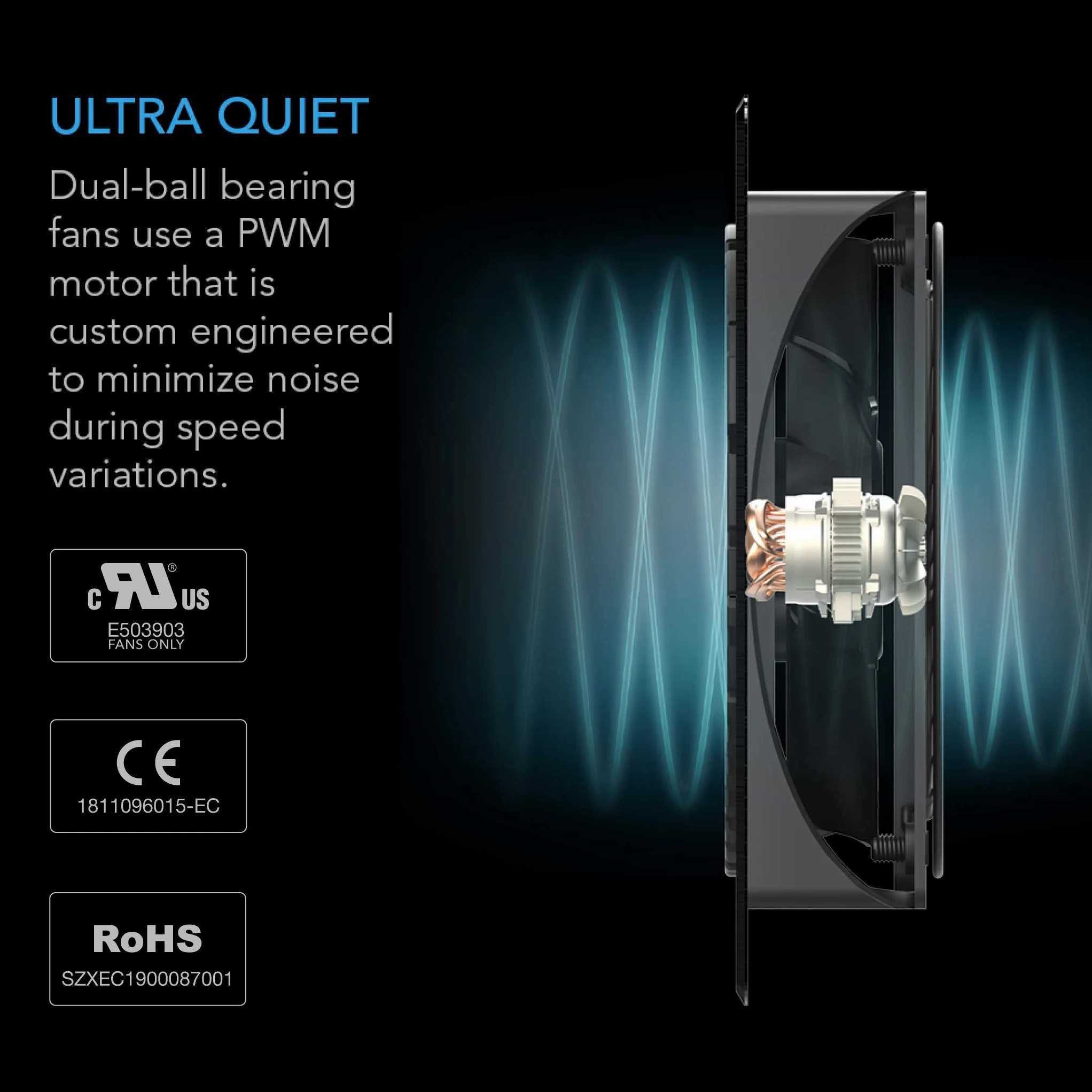 AC Infinity Airplate T7 Quiet Cooling Fan with Thermostat Control for Home Theater AV Cabinets