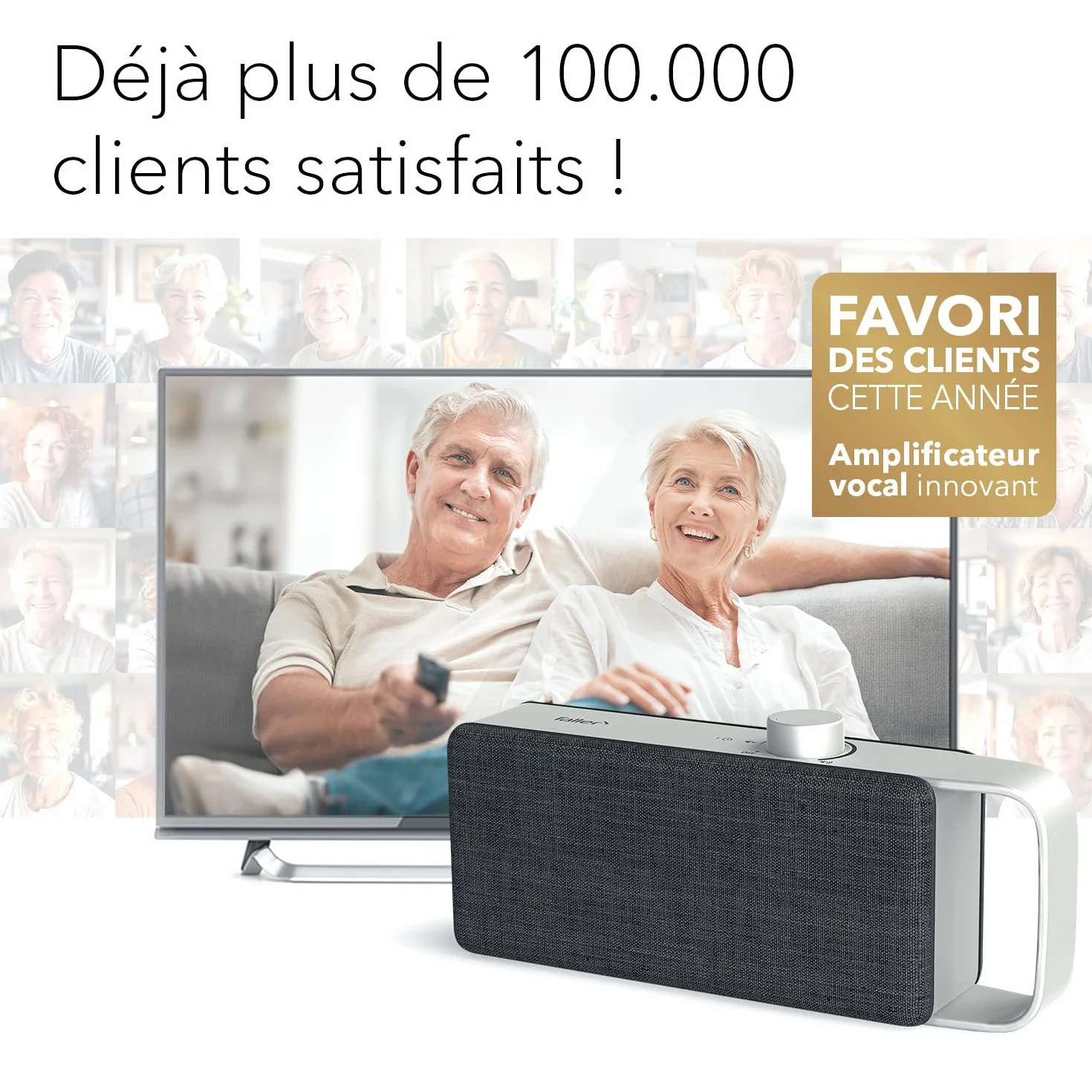 Faller Oskar Barre de Son sans Fil Technologie Clear Voice Compacte Portable Noir