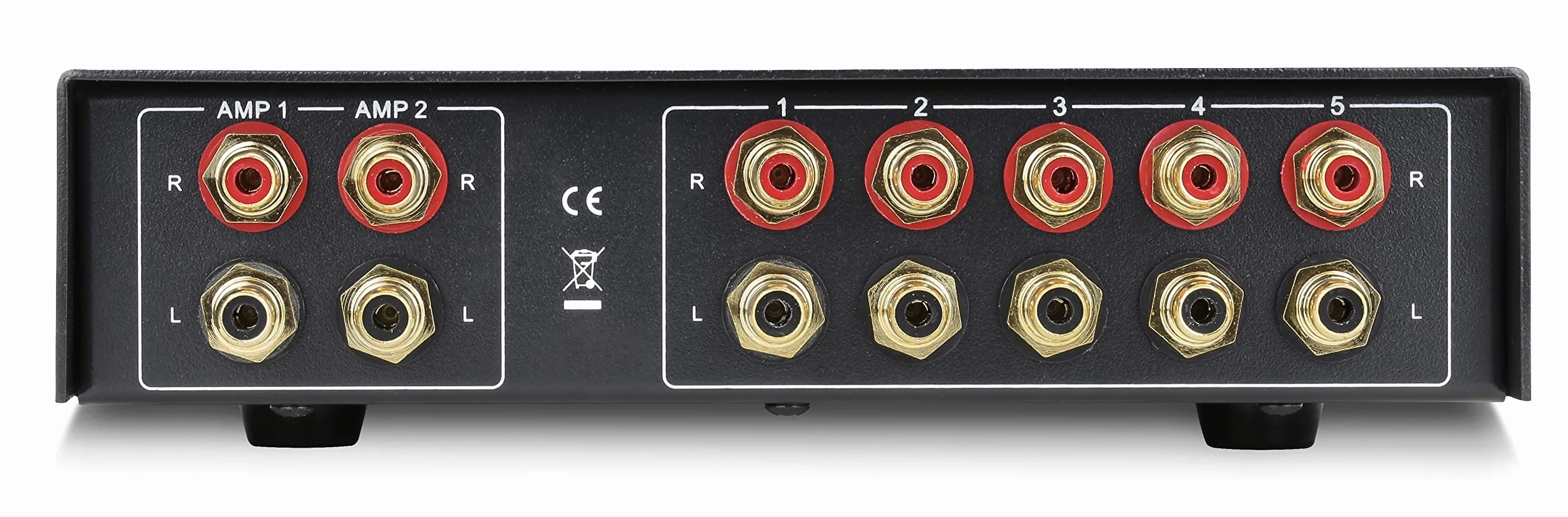 Dynavox AUX-S Pro Commutateur Audio 5 Entrées 2 Sorties Stéréo Surround Noir