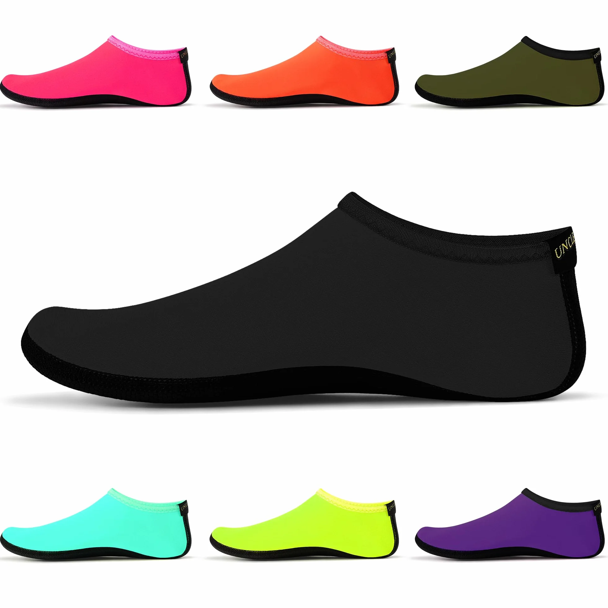 Uncle Paul Chaussettes d'eau Unisexes, Chaussures d'eau, Yoga, Plage, Surf, Plongée, Piscine pour Enfants et Adultes SWA15