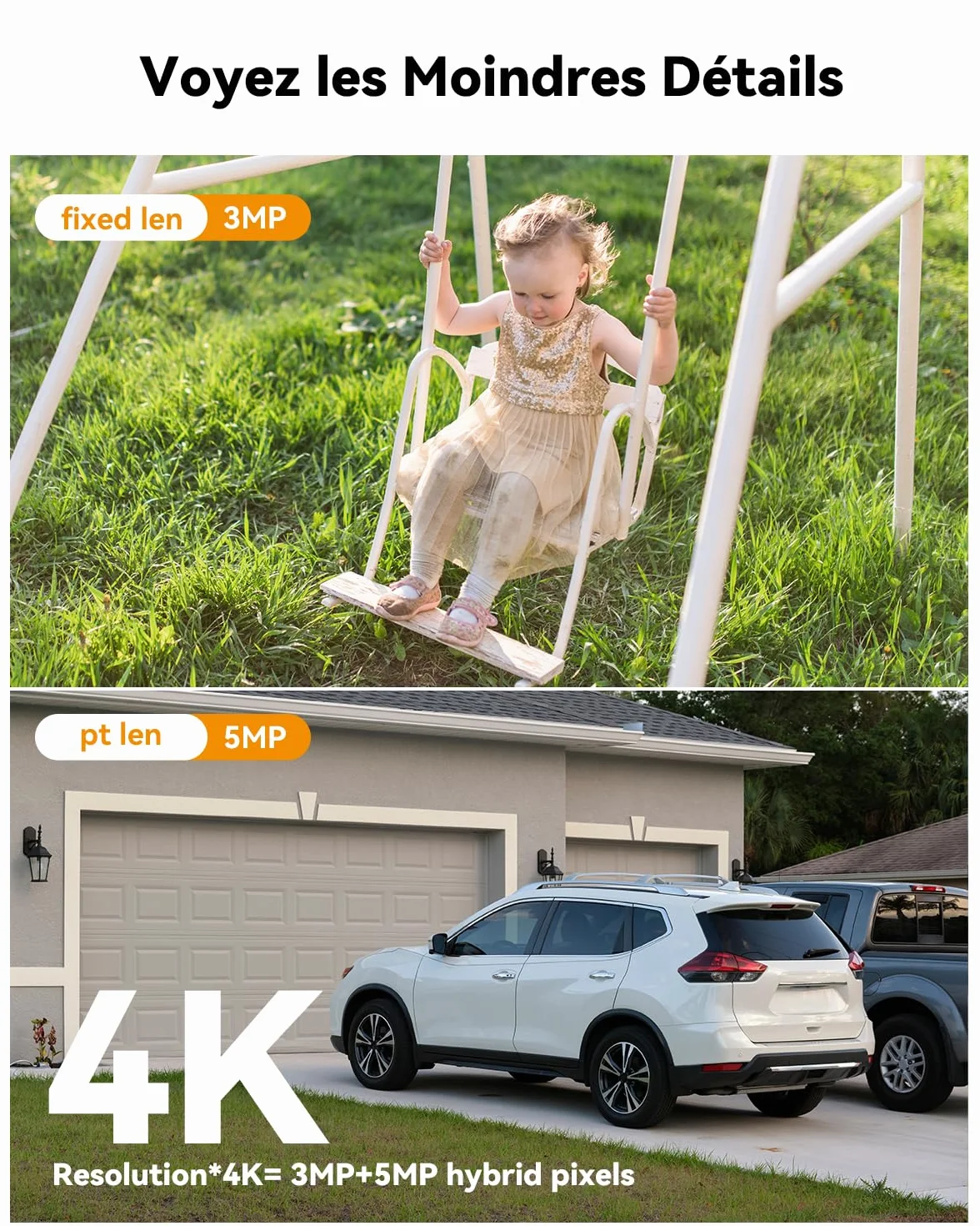 Imou 4K(5MP+3MP) Caméra Surveillance WiFi Extérieure à Double Objectif, 360° Caméra IP Exterieur WiFi, AI Détection Humaine/Véhicule, Suivi Automatique, Vision Nocturne Couleur 30M,Étanche IP66,Sirène