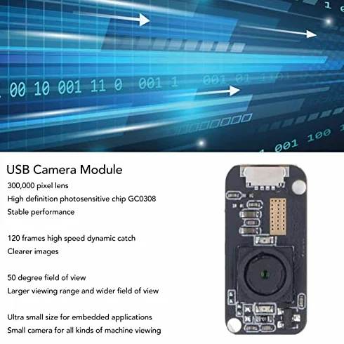 Module de Caméra USB 120FPS Webcam à Cadre élevé Sortie USB2.0 Module de Caméra Intégré Objectif 300000 Pixels Module de Caméra Infrarouge Macro