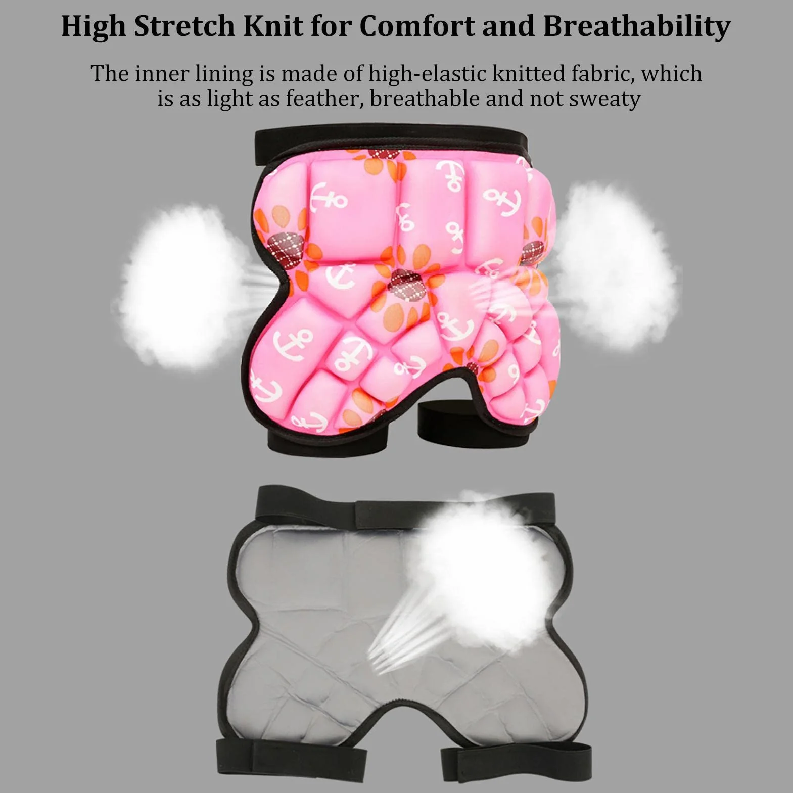 GIMOCOOL Short Rembourré pour Enfants | Tapis de Sport à Roulettes pour Protection Butt Hip | Patinage, Ski, Snowboard, Roller Skating