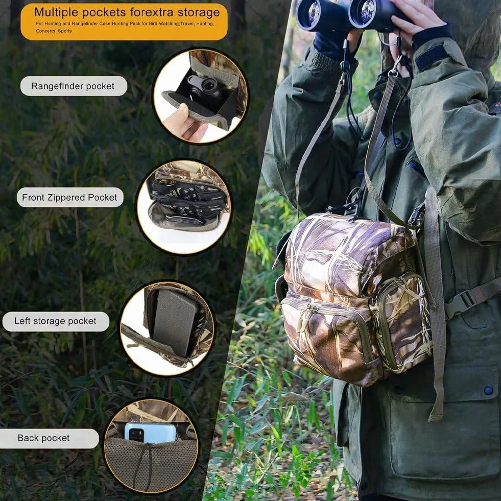 Étui De Poitrine avec Harnais pour Jumelles et Télémètre, Réglable, pour Chasse et Randonnée