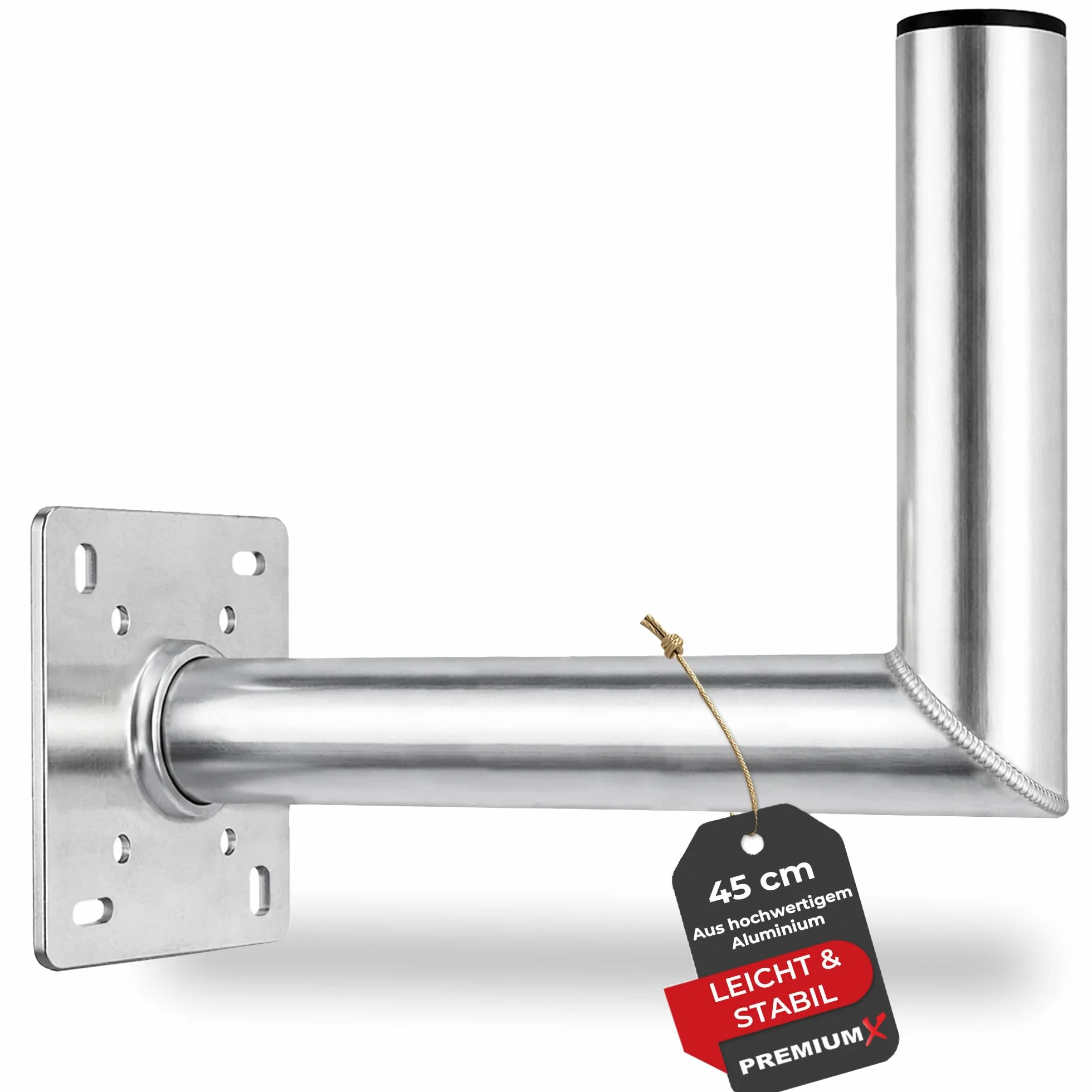Premium X Support Mural Satellite 45cm en Aluminium pour Parabole Satellite - Support pour antenne parabolique avec Distance au Mur de 45 cm 450 mm