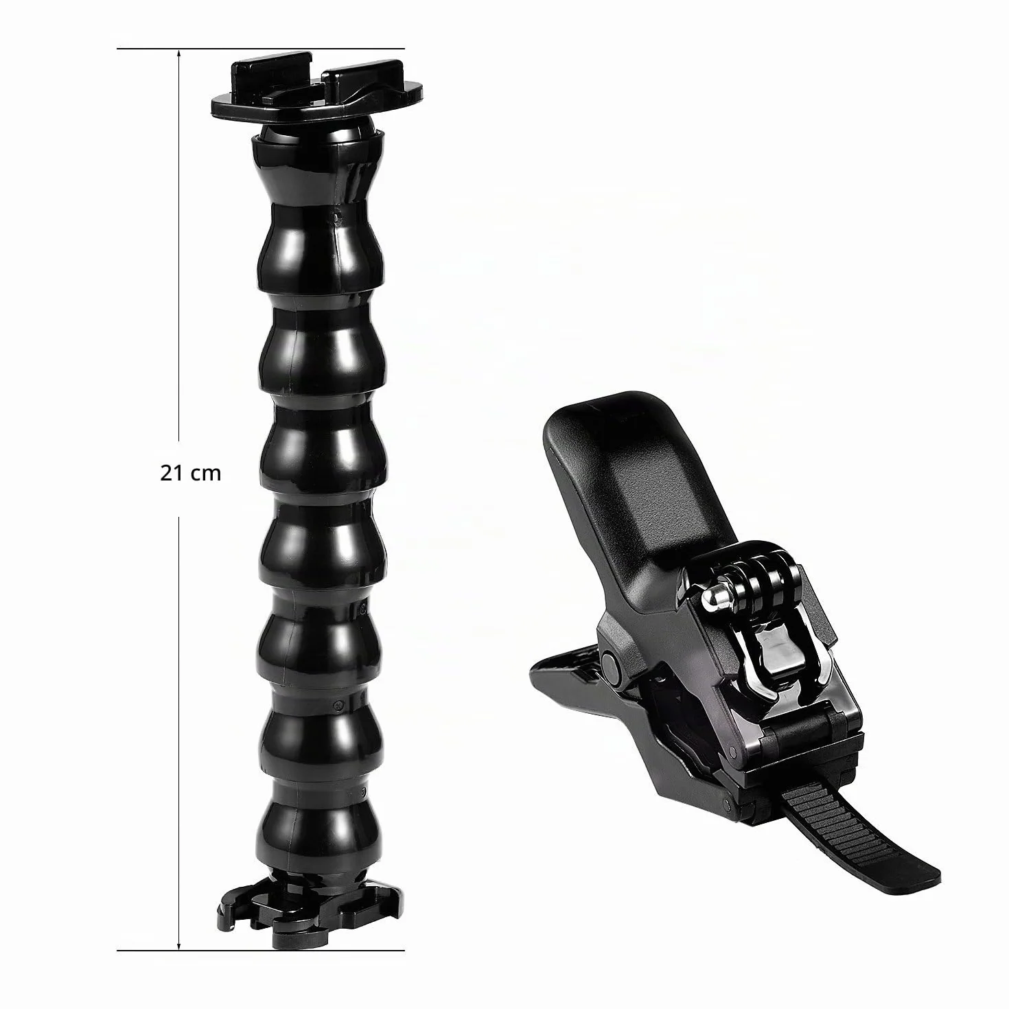 Suptig Mâchoires Flexibles - Support col de Cygne pour caméras d'action GoPro Hero 13/Hero 12/Hero 11/Hero 10/9/8/7/6/5/4 Session Hero 3+ Hero 3, DJI osmo, Akaso, Insta 360, Arlo Pro Arlo Go