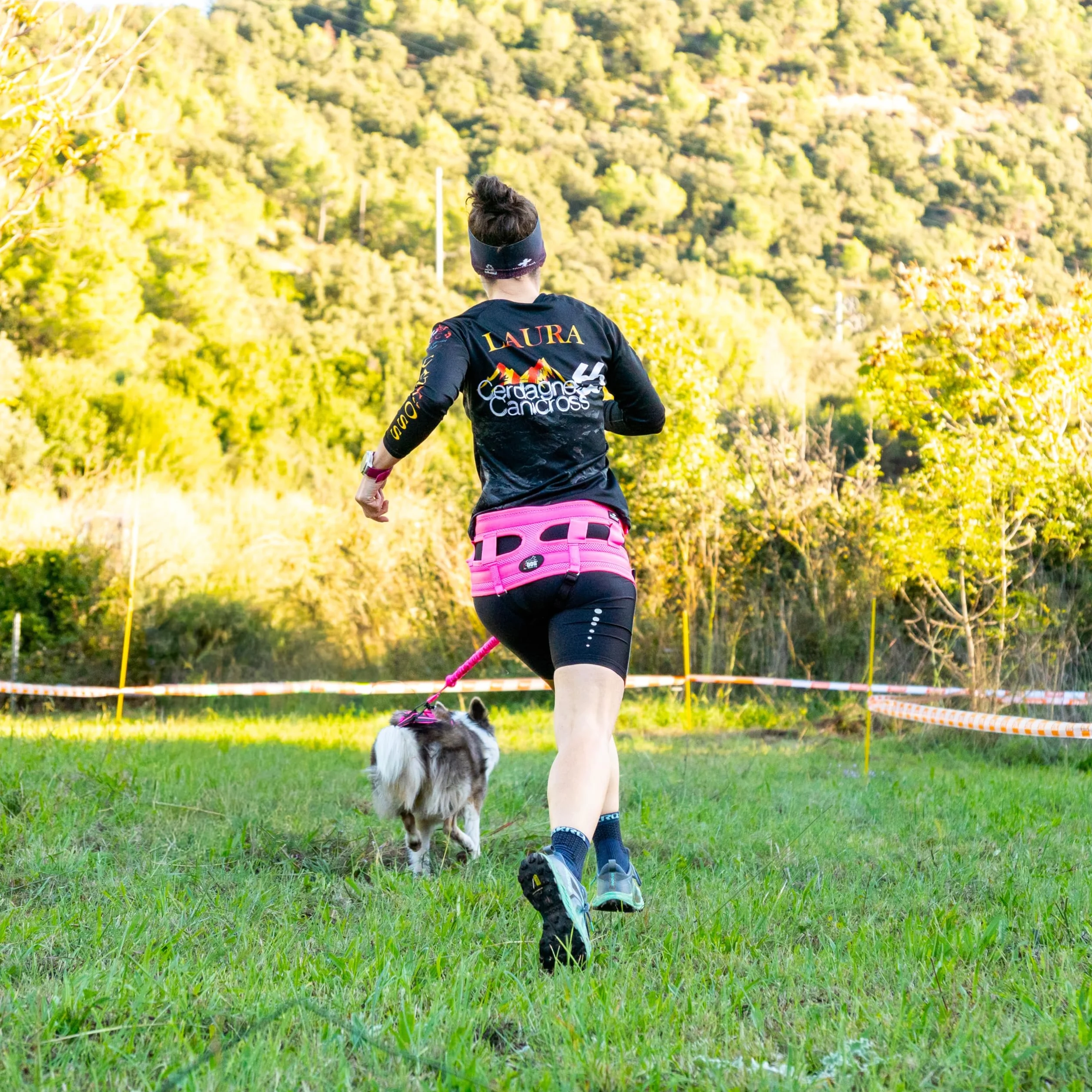 Baudrier Ceinture RAIDLIGHT I-dog Marque Française Taille Unique Rose pour Chien Cross Rando Jogging Trail