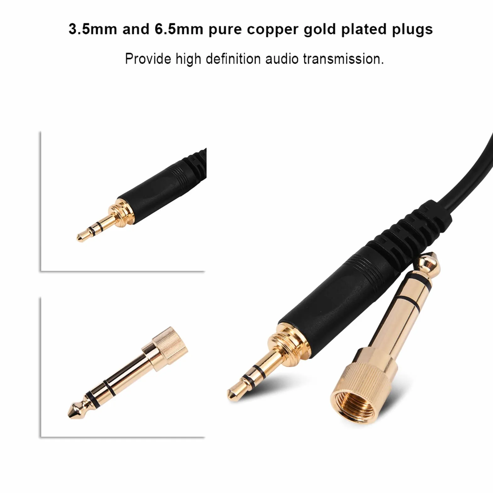 Tbest Hd25 Cable,Cable HD 25,Câble De Casque Enroulé,Câble De Bobine À Ressort De Remplacement pour Écouteurs Hd25/ 560/540/ 480/430