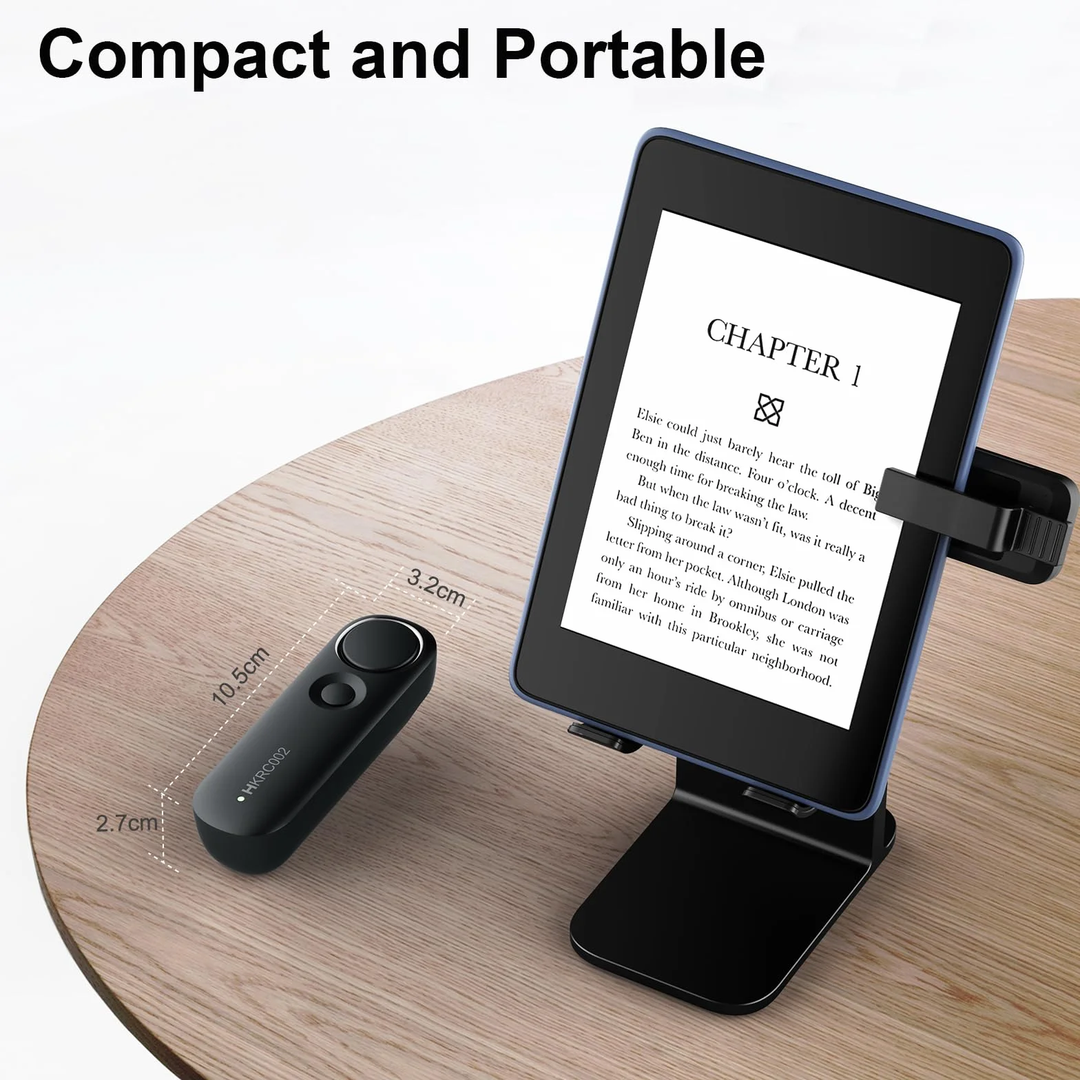 Télécommande Tourne Page Commande pour la Lecture Kindle Paperwhite Oasis Scribe eReaders, Accessoires pour la Kindles, Tourneur de Pages E-Reader de iPad iPhone Tablettes, Noir