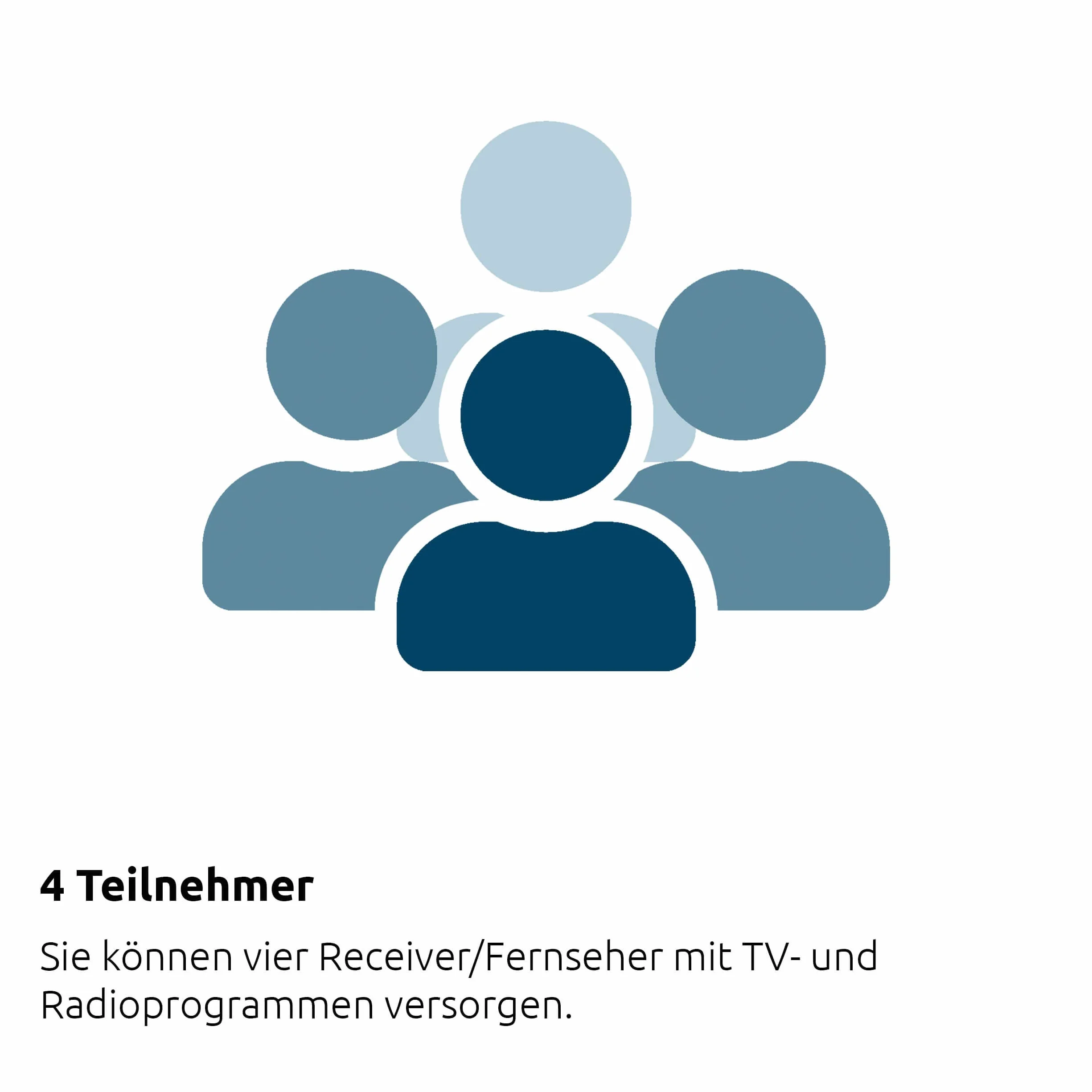 TechniSat TECHNITENNE 70 Parabole Satellite pour 4 participants (système Satellite numérique de 70 cm, kit Complet d'antenne avec Support de mât et LNB Quattro-Switch) Anthracite