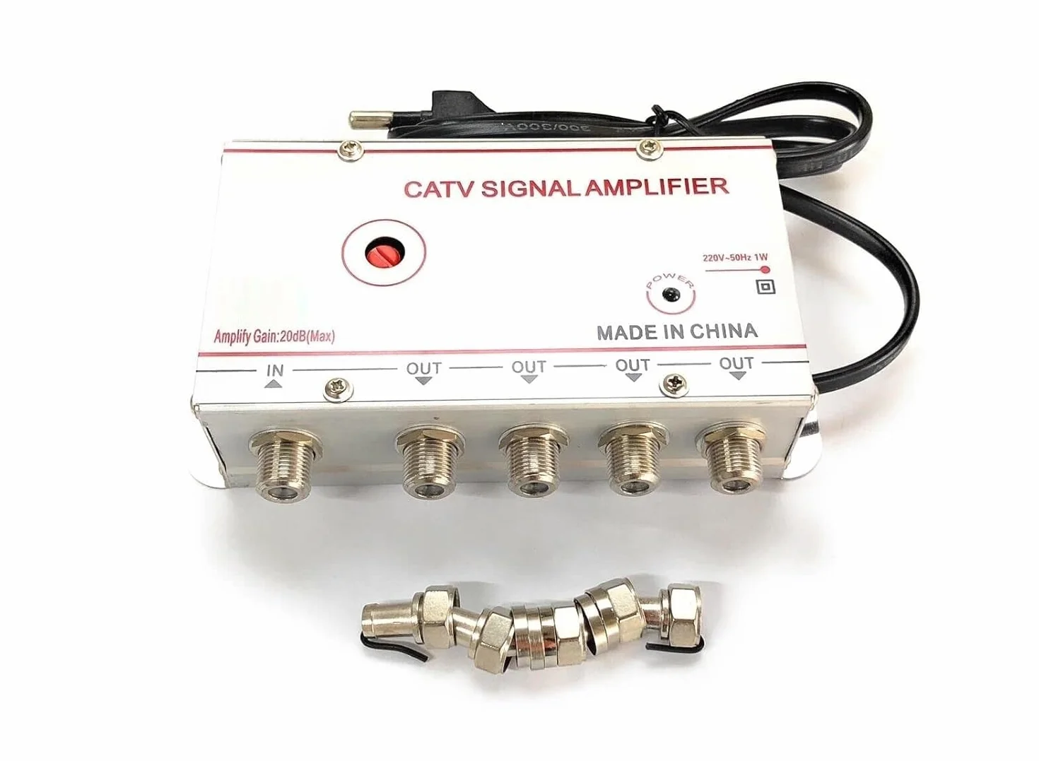 SQUADO Amplificateur de signal CATV 4 sorties 20 dB 220 V
