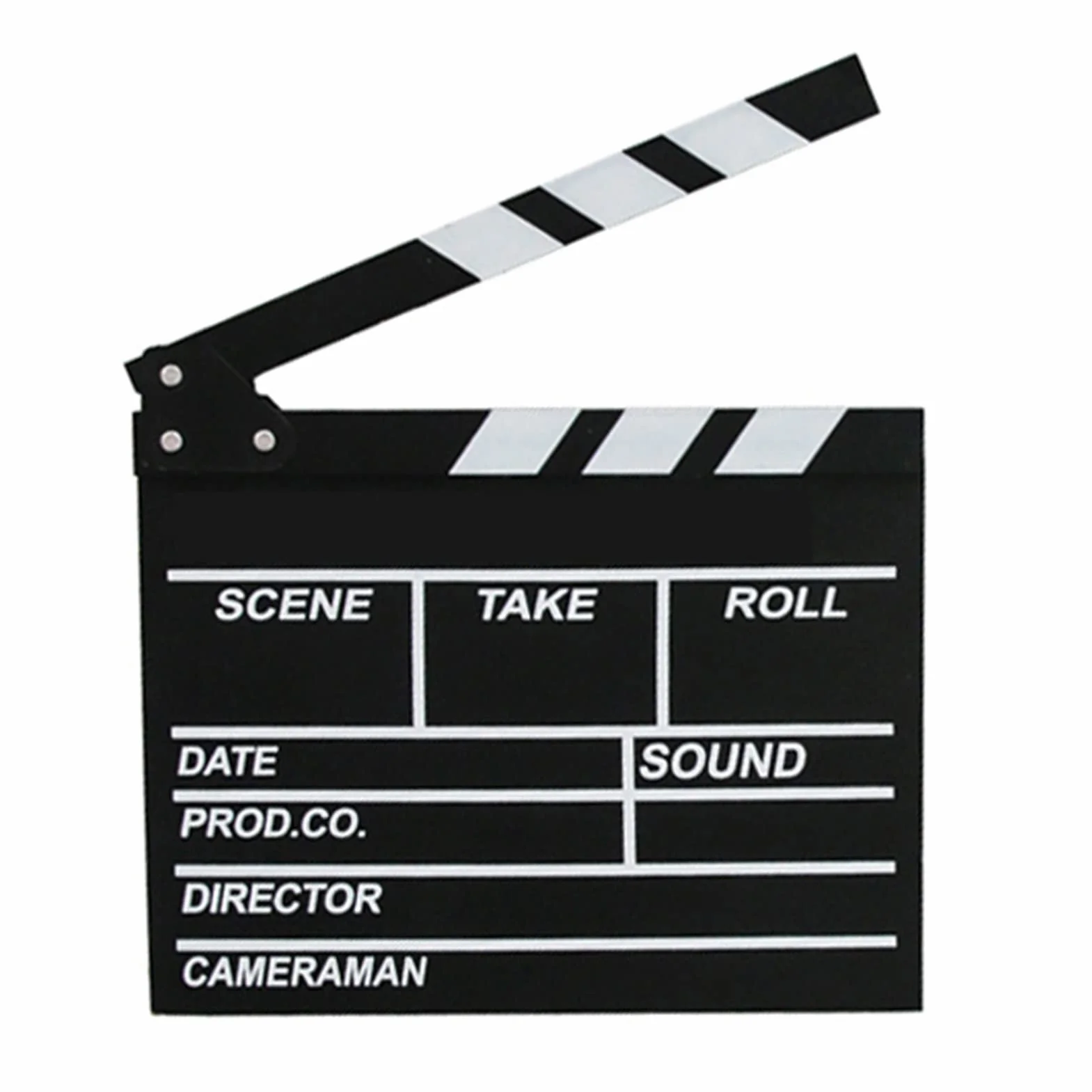 Film Film Clap Board, 20 X 20cm Noir Bois Clap Clap Clap Board Bois Film Film Clapboard Scène d'action Slateboard pour Hollywood Camera Film Studio Film