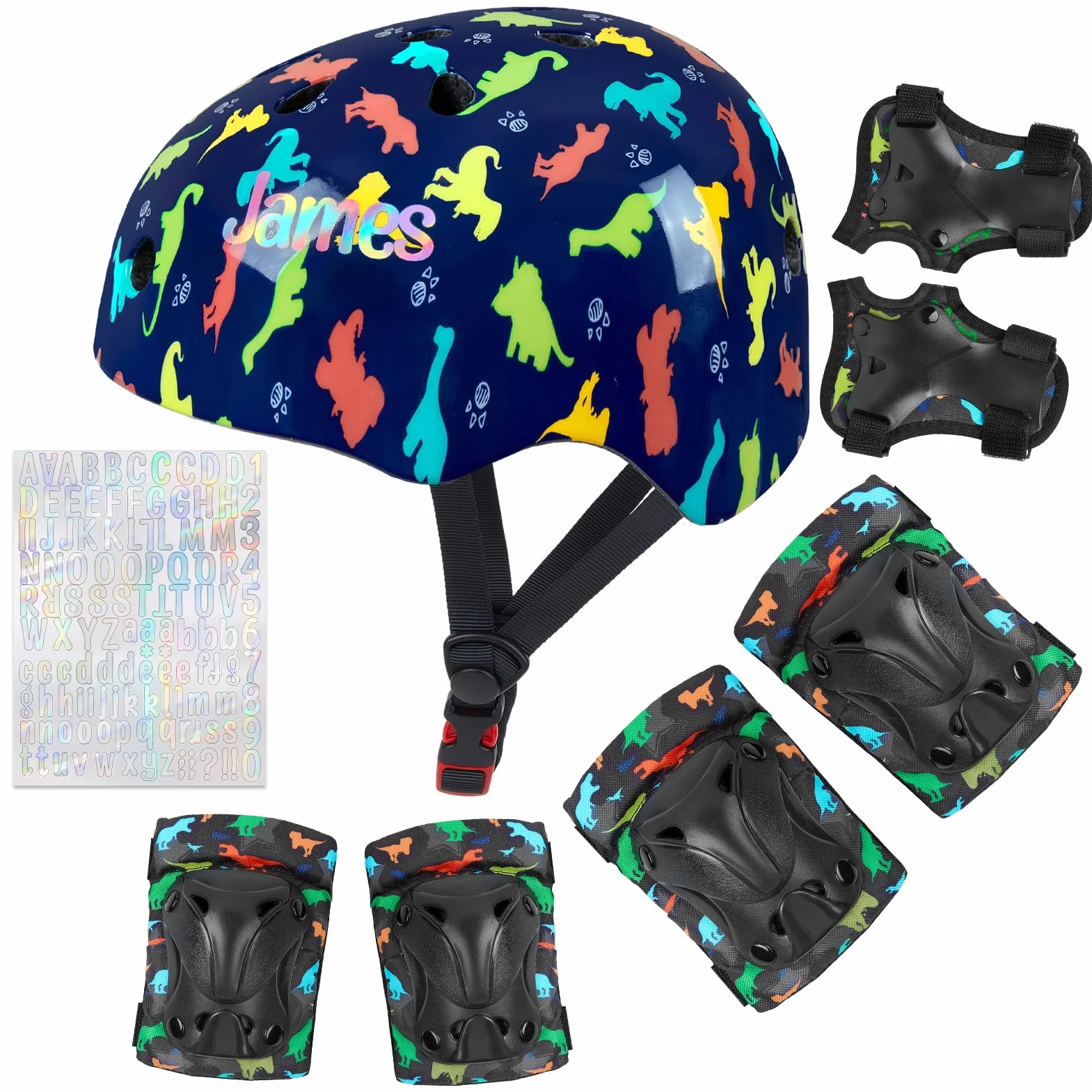 Casque Velo Enfant Licorne Protection Trotinette Genouillères Coudières Réglables Roller Scooter Skateboard 3-8 Ans