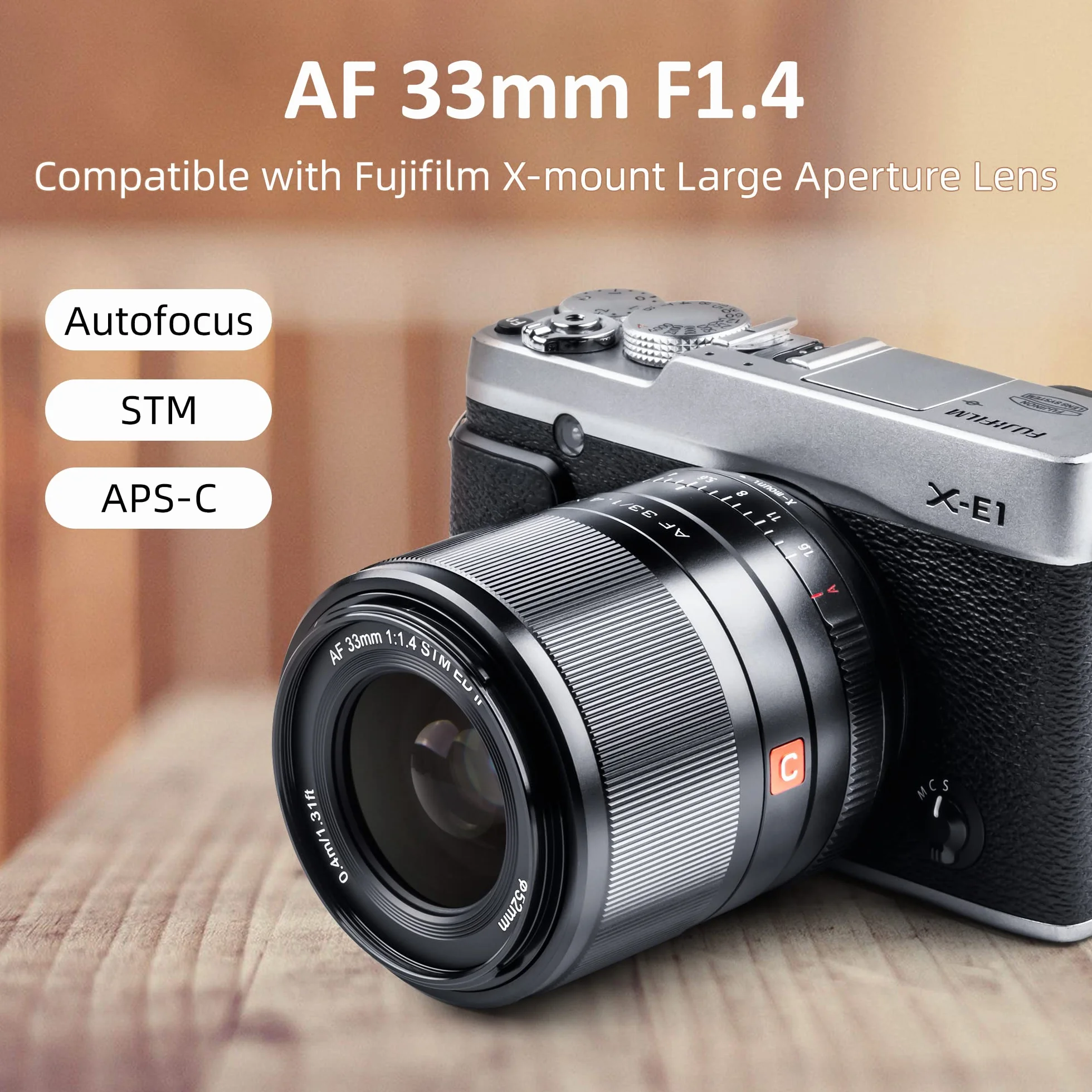 VILTROX Objectif 33 mm F1.4 X-Mount AF pour X-Mount Caméra
