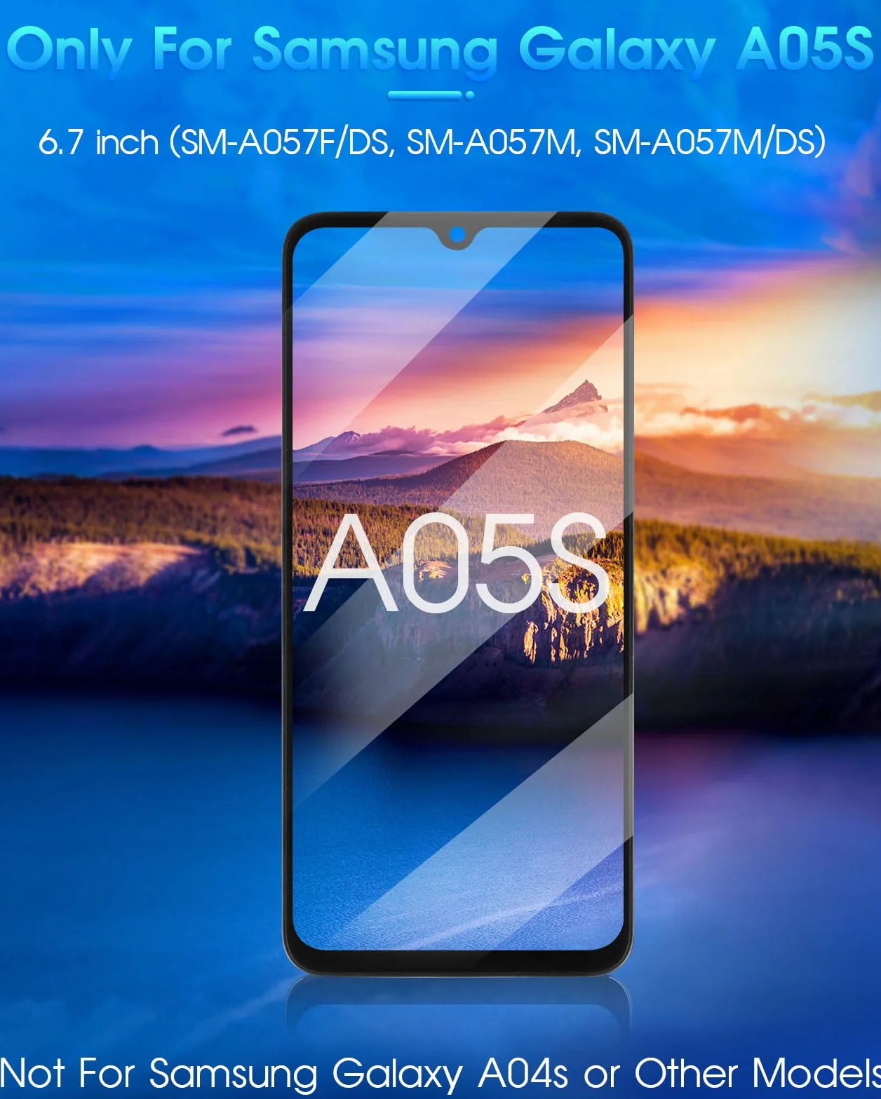 Écran LCD Samsung Galaxy A05s SM-A057G SM-A057M SM-A057F Remplacement Tactile Numériseur Noir Cadre 6,7"