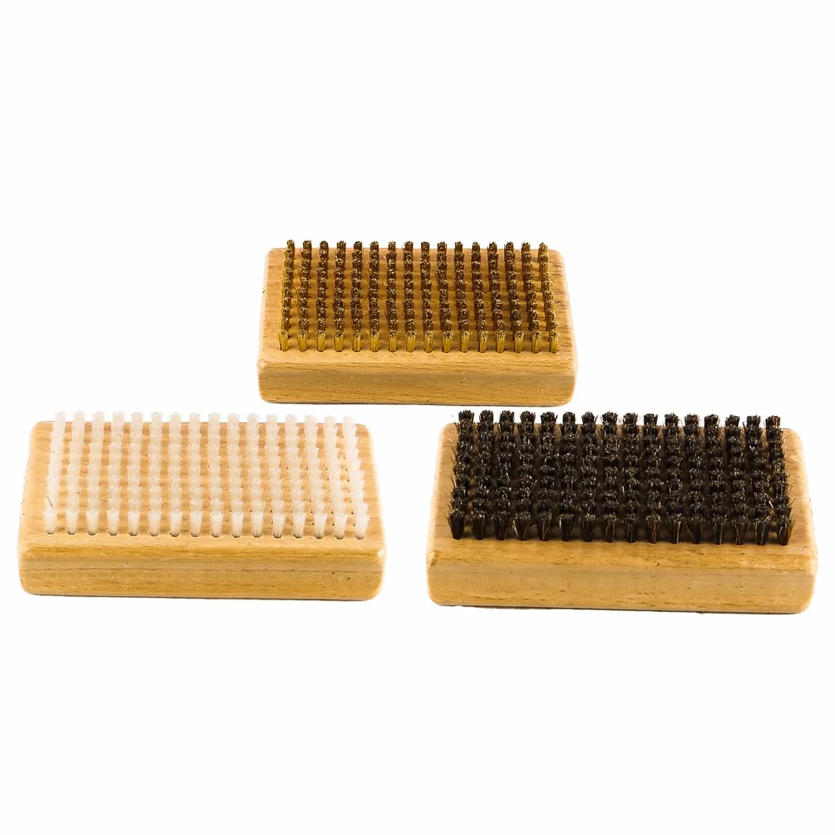 Lot de 3 Brosses de Nettoyage pour Cire de Ski et Snowboard, Kit de Brosses en Nylon et Laiton