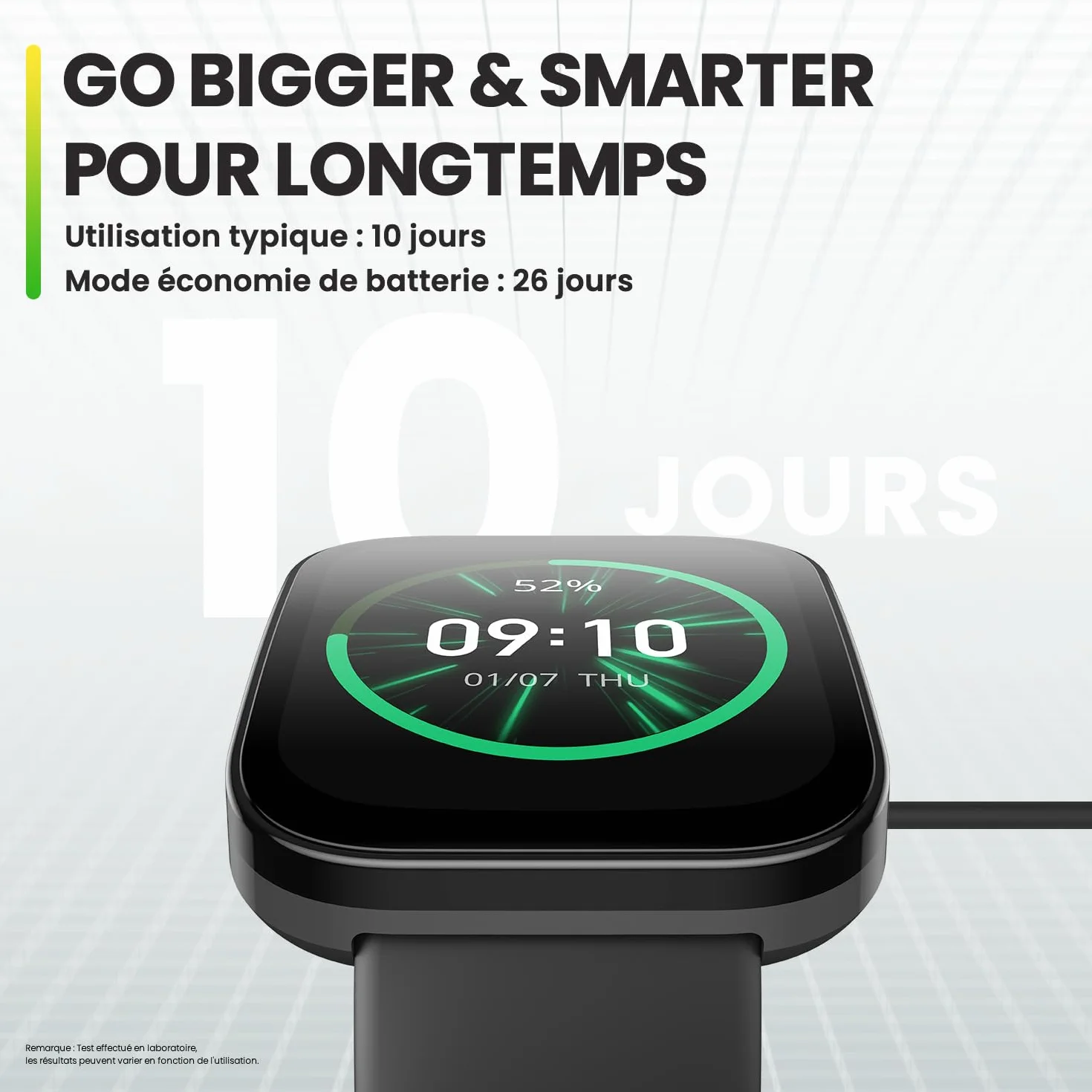 Amazfit Bip 5 Montre Connectée pour Hommes Femmes, 46 mm Grand écran, appels Bluetooth, Alexa, GPS, Batterie 10 Jours, Smartwatch pour Android et iPhone