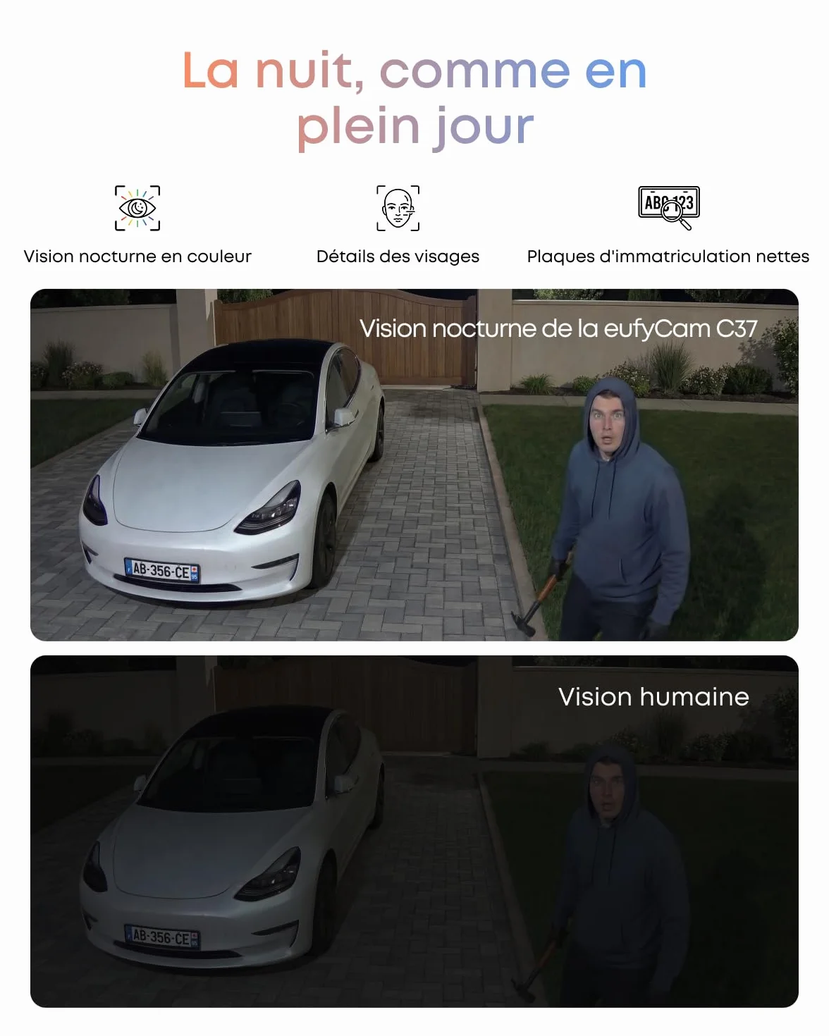eufy Security eufyCam C37, caméra Surveillance WiFi extérieure sans Fil, Suivi IA motorisé à 360°, Solaire 2K, détection de Personnes/Animaux/véhicules, sans Frais, Carte microSD Non Incluse