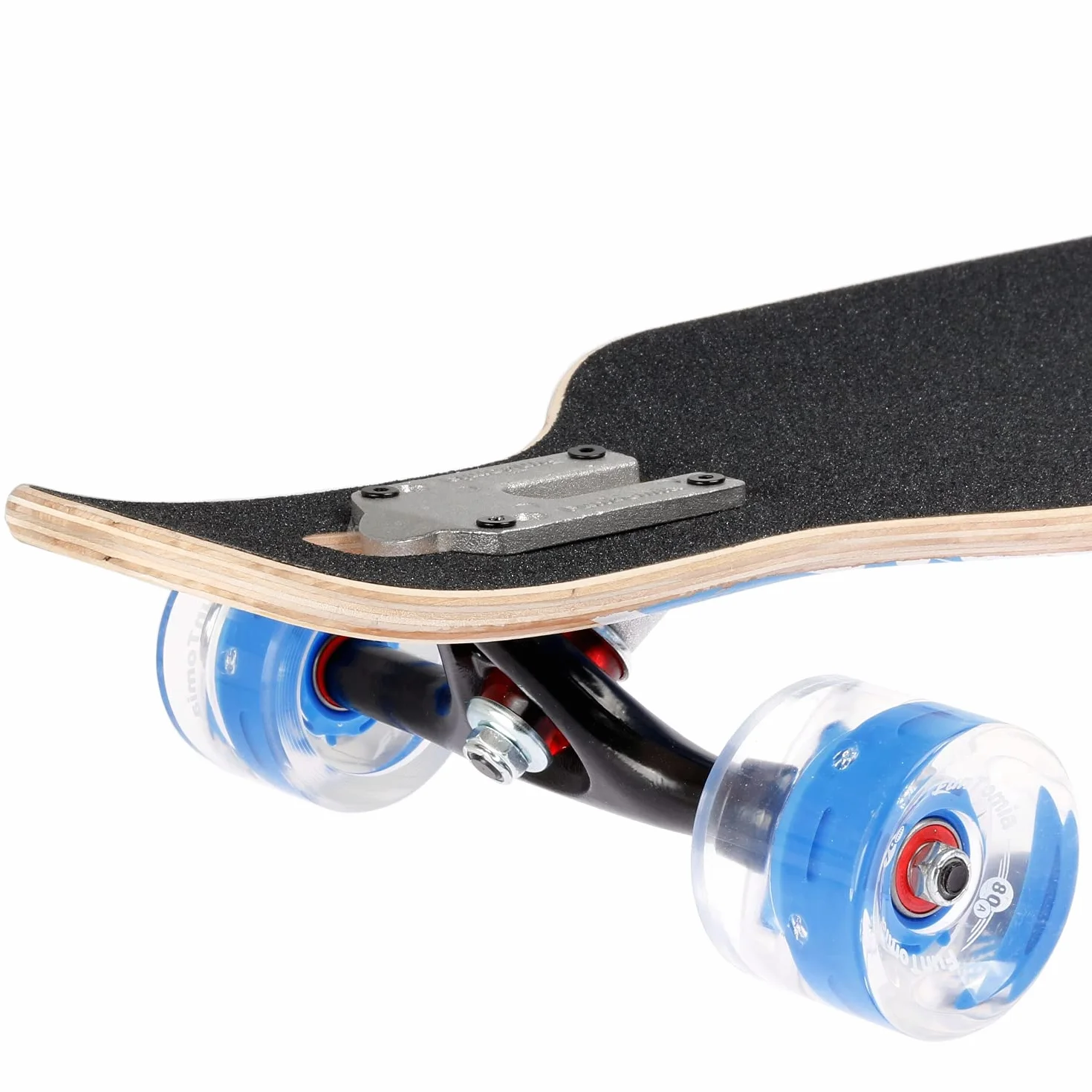 Flex2 Longboard Camber planche à roulettes fleur bleue LED bois d'érable jusqu'à 84 kg