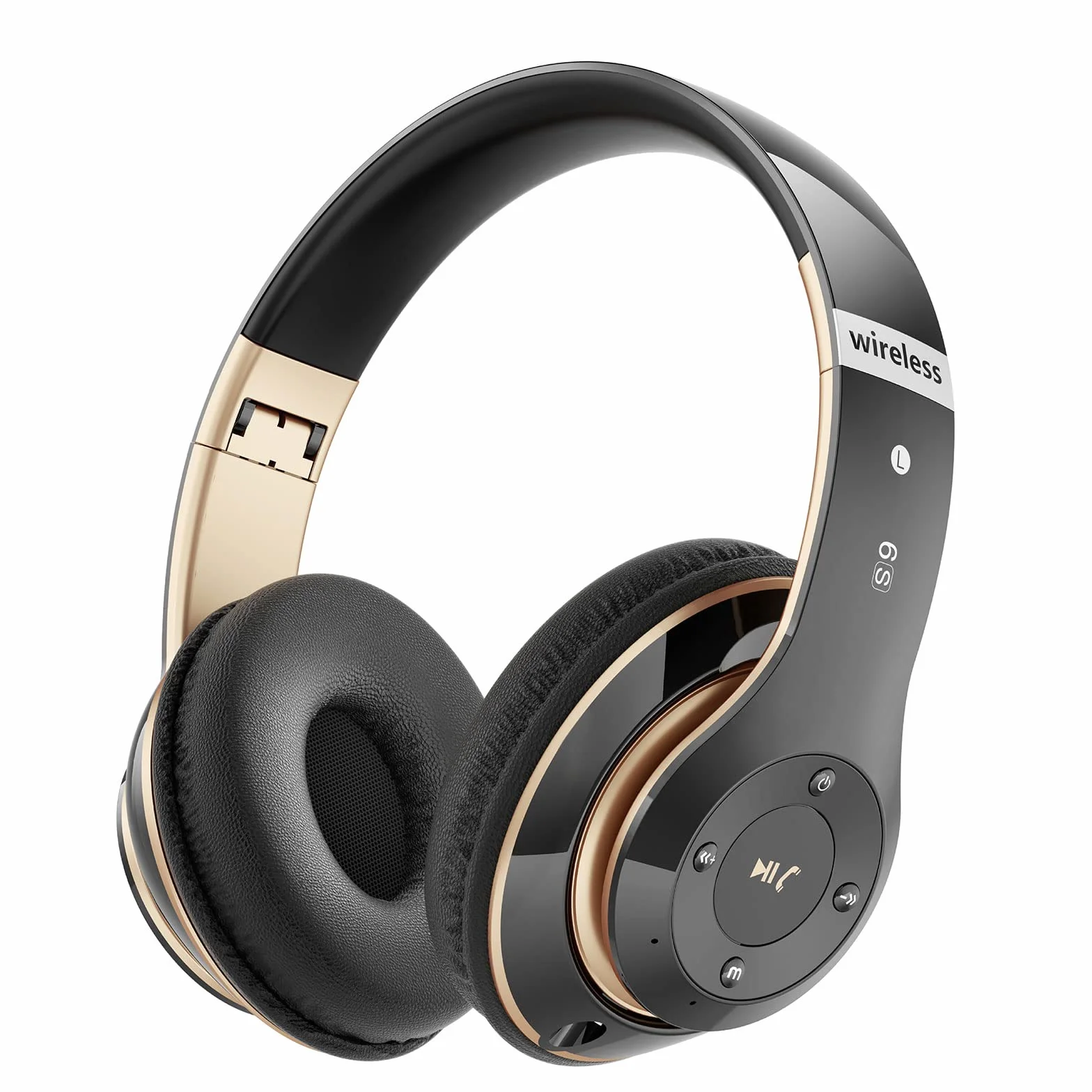 Casque Bluetooth sans Fil, Casque Bluetooth Supra-auriculaire avec 6 Modes d'égalisation, Casque sans Fil 65 Heures avec Microphone HD Intégré, FM, SD/TF pour l'extérieur, Le Transport