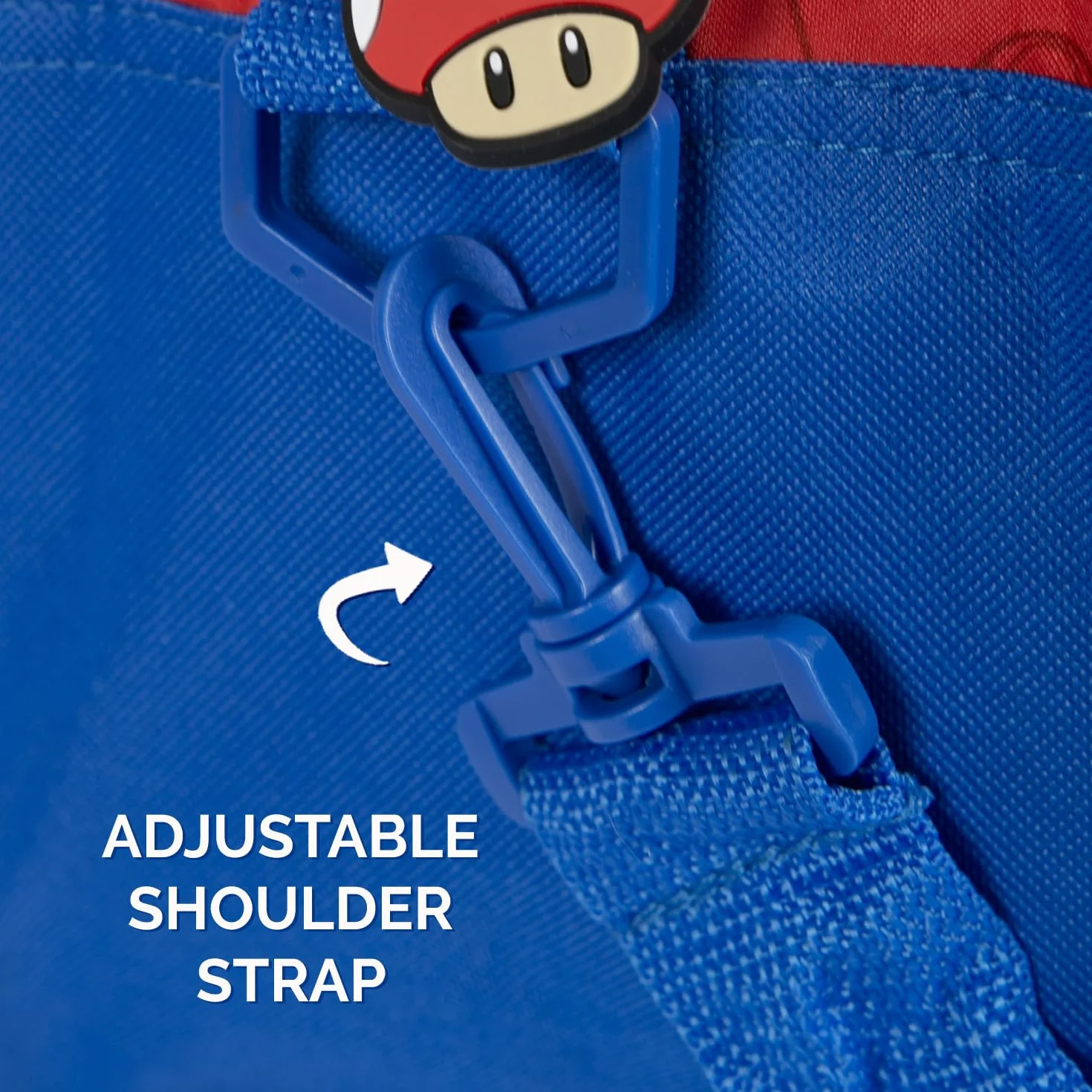 Sac de Sport Mario Enfant Bleu Rouge Sac de Voyage Super Mario Léger Résistant Garcon Ecole Sac à Main Bandoulière Piscine Danse Gym Football Garçon 28x41,5x21 cm