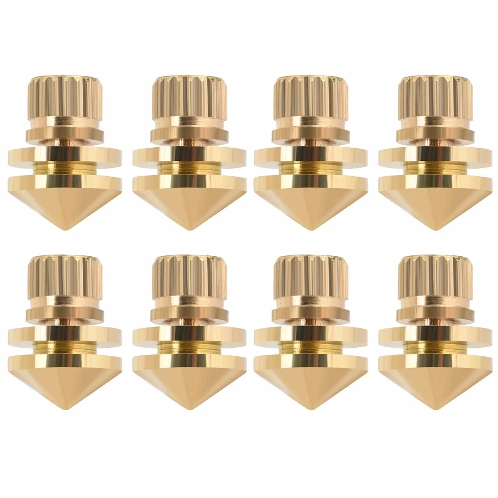 VBESTLIFE 8 pièces en Laiton Pointes de Haut-Parleur, Pointes de Boxe de Choc pour l'amplificateur de Haut-Parleur d'équipement HiFi