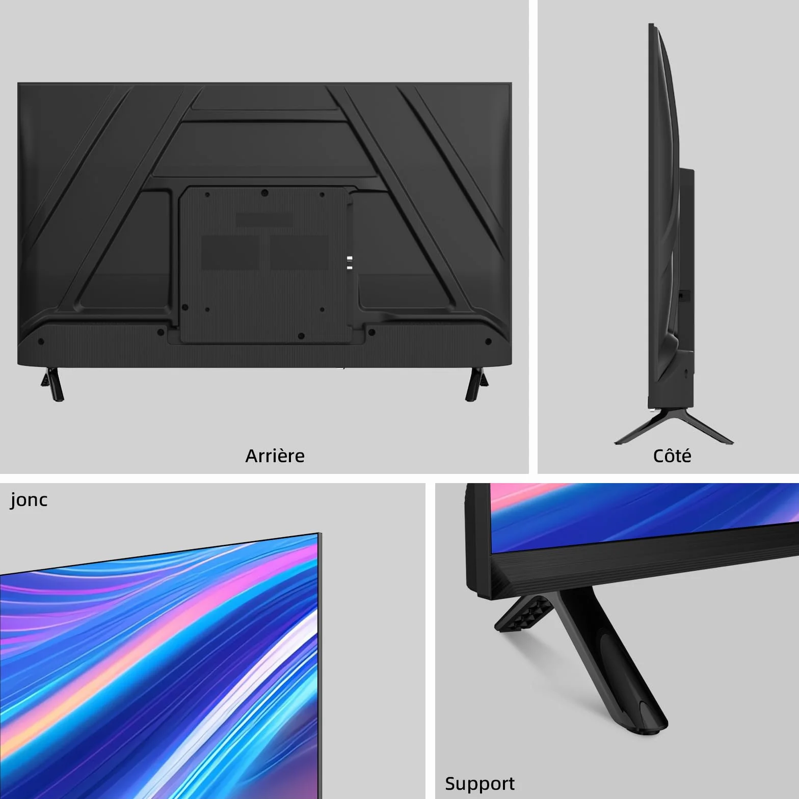 CHIQ L40FT Smart TV 40" (100 cm), Full HD, HDR10, Google TV OS, Audio Dolby & DBX-TV, Tuner Triple DVB-C/T/T2/S/S2, Chromecast Intégré, Design Métal sans Cadre