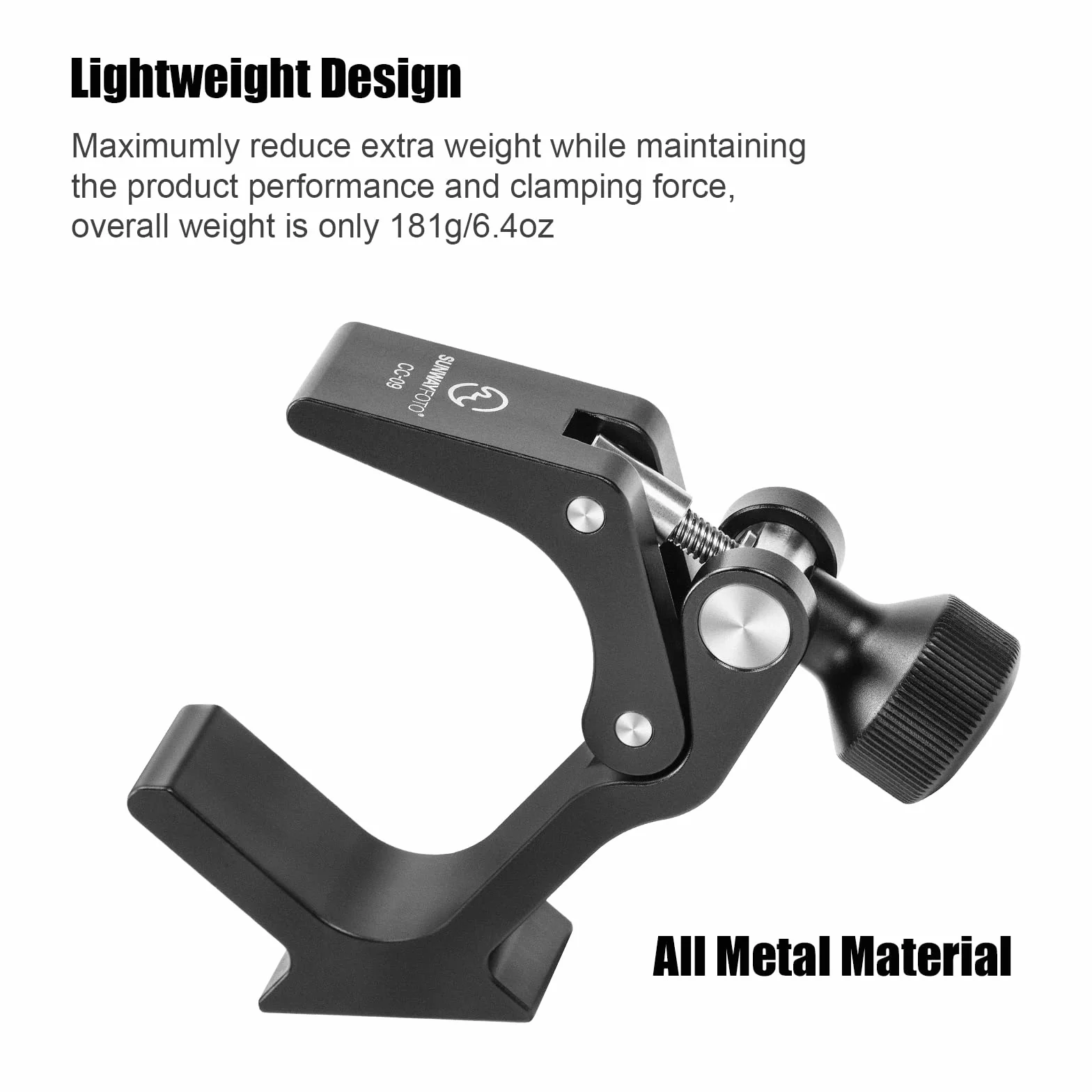 SUNWAYFOTO CC-09 Adaptateur de trépied Universel pour Jumelles avec Adaptateur Arca Swiss Compatible avec Tous Les trépieds 1/4 et 3/8