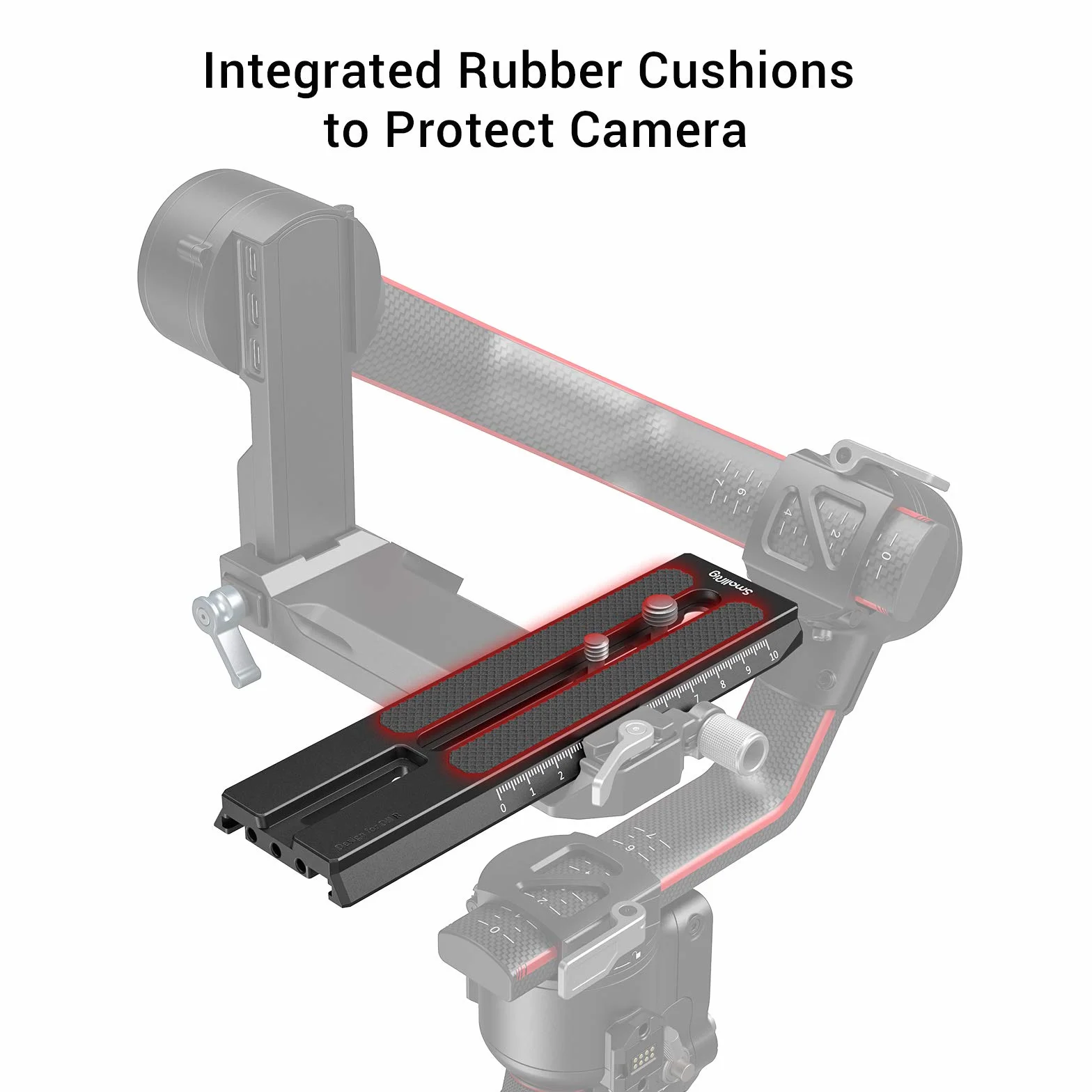 SMALLRIG Long Quick Release Plate pour DJI RS 4 / RS 4 Pro/RS 3 / RS 3 Pro/RS 2 et Ronin S - 3031B