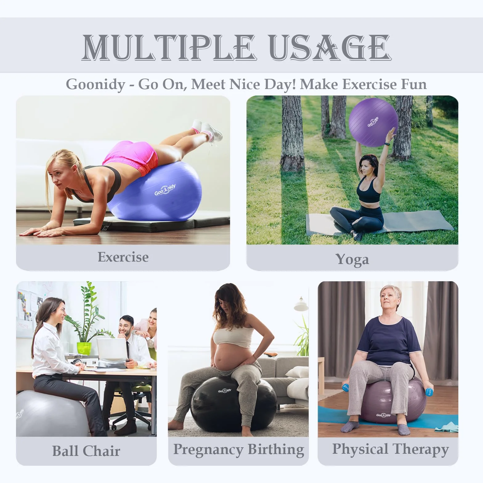 Gros Ballon Grossesse Gonflable Swiss Ball Chaise Femme Enceinte Pilates Gym Yoga Fitness Ergonomique
