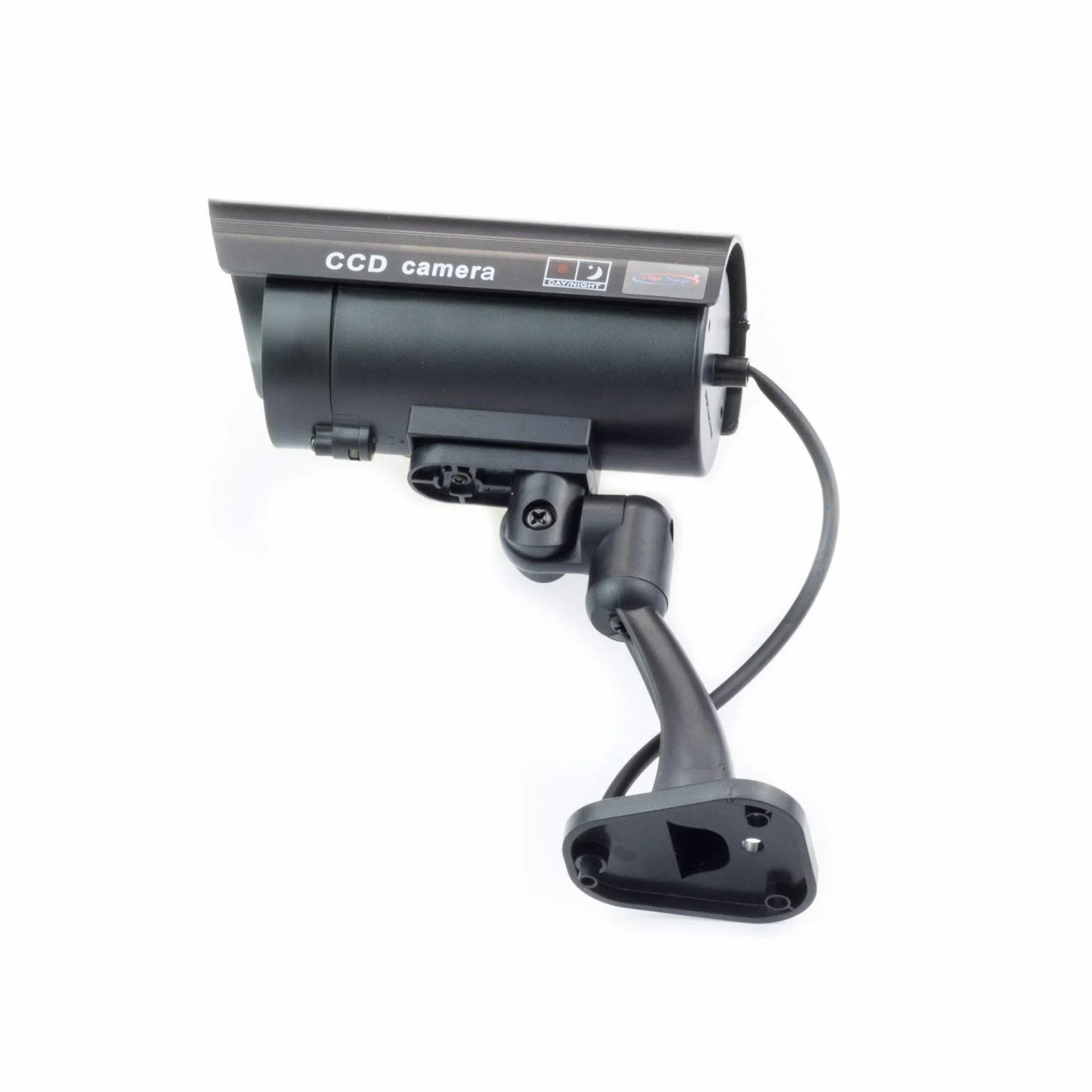 Digicharge Une Caméra Factice Fausse Dummy Caméra CCTV Sécurité Surveillance Camera Extérieur avec Rouge LED - Noir