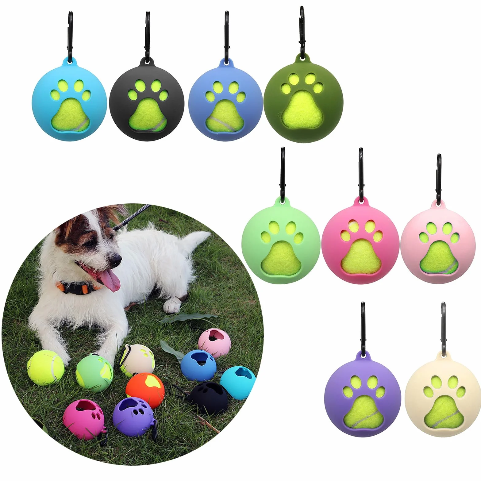 Porte-boule portable pour chien avec laisse Support de balle de tennis pour extérieur