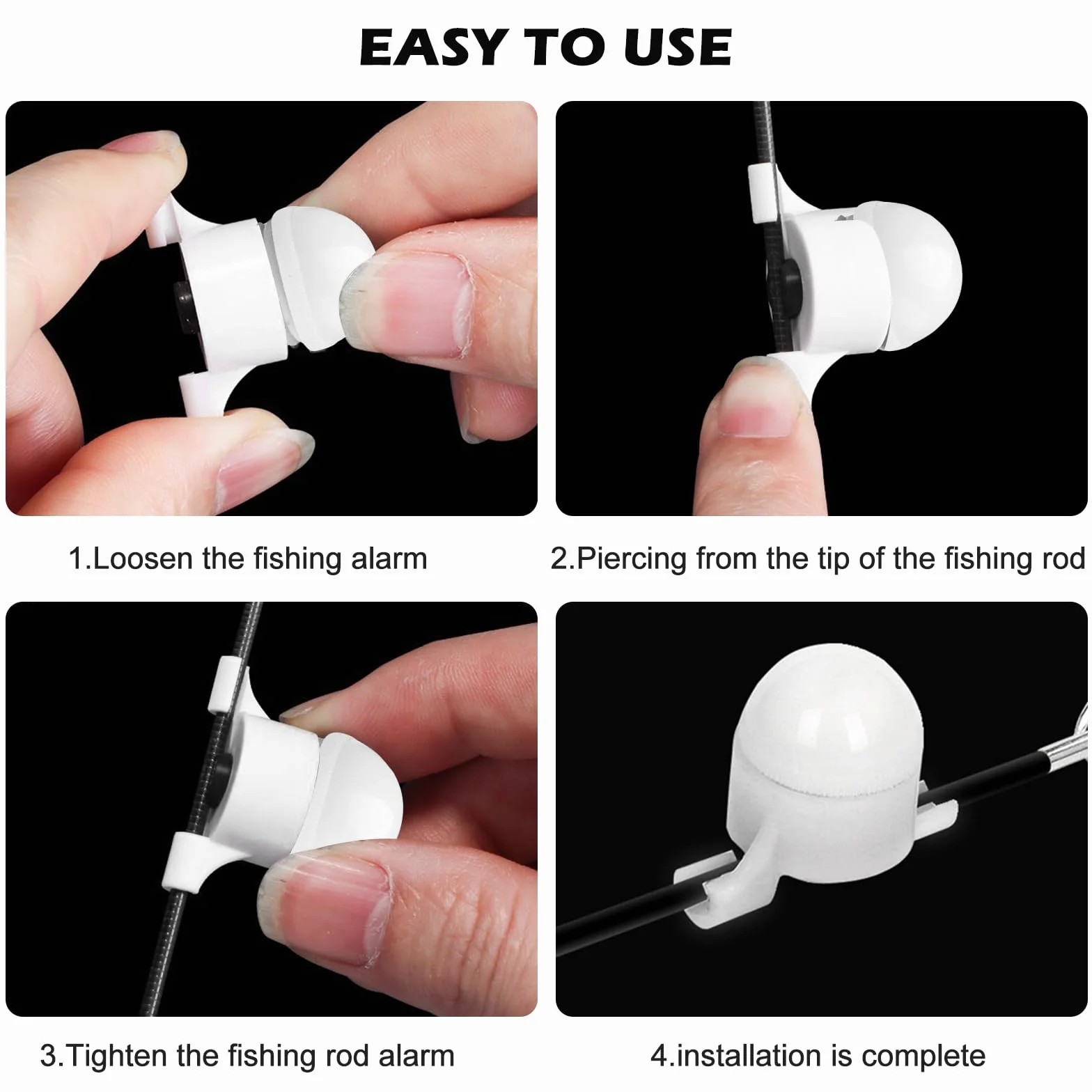 Détecteurs de touche électroniques sensibles LED Lot de 10 pour la pêche