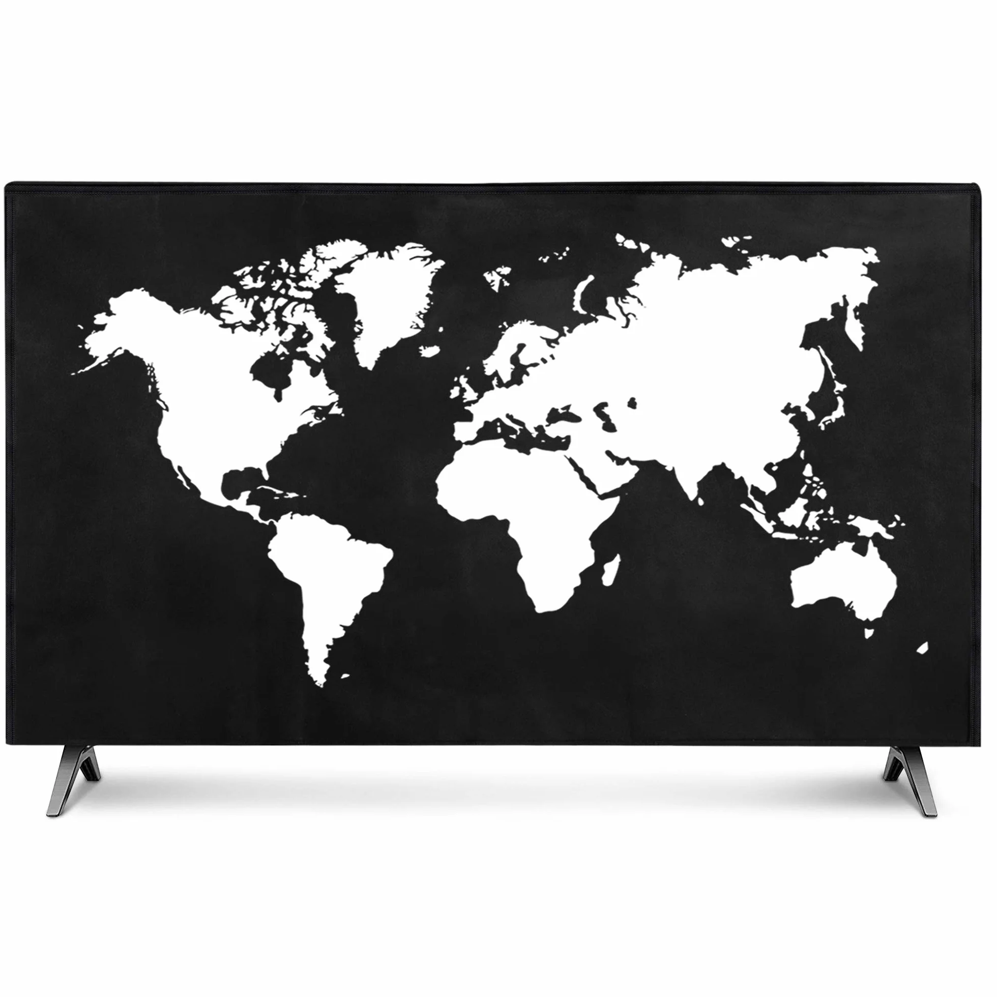 kwmobile Housse écran TV compatible 65" TV Protection écran télévision blanc-noir