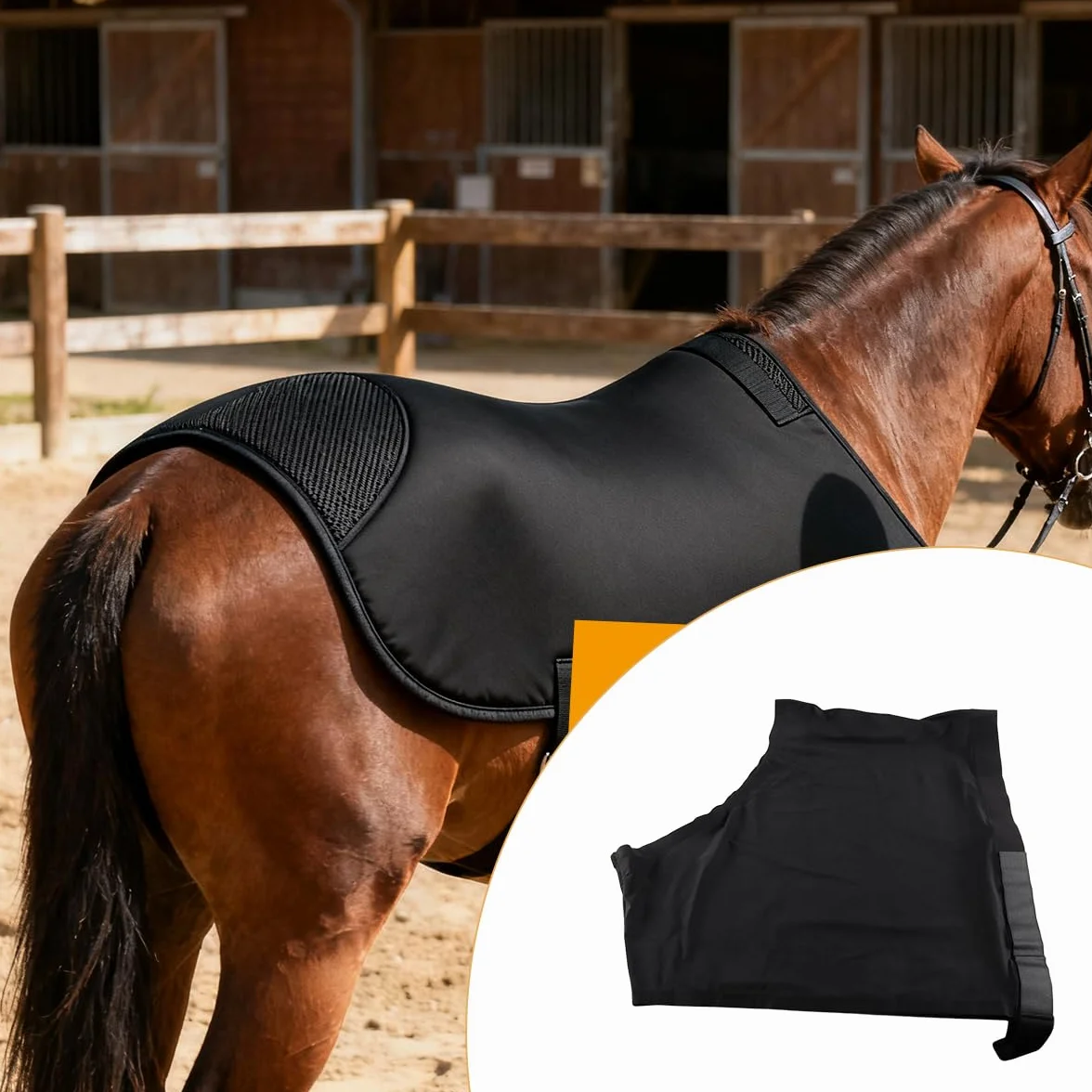 Protège-épaules et plastron en élasthanne pour cheval – Très élastique, respirant et réutilisable
