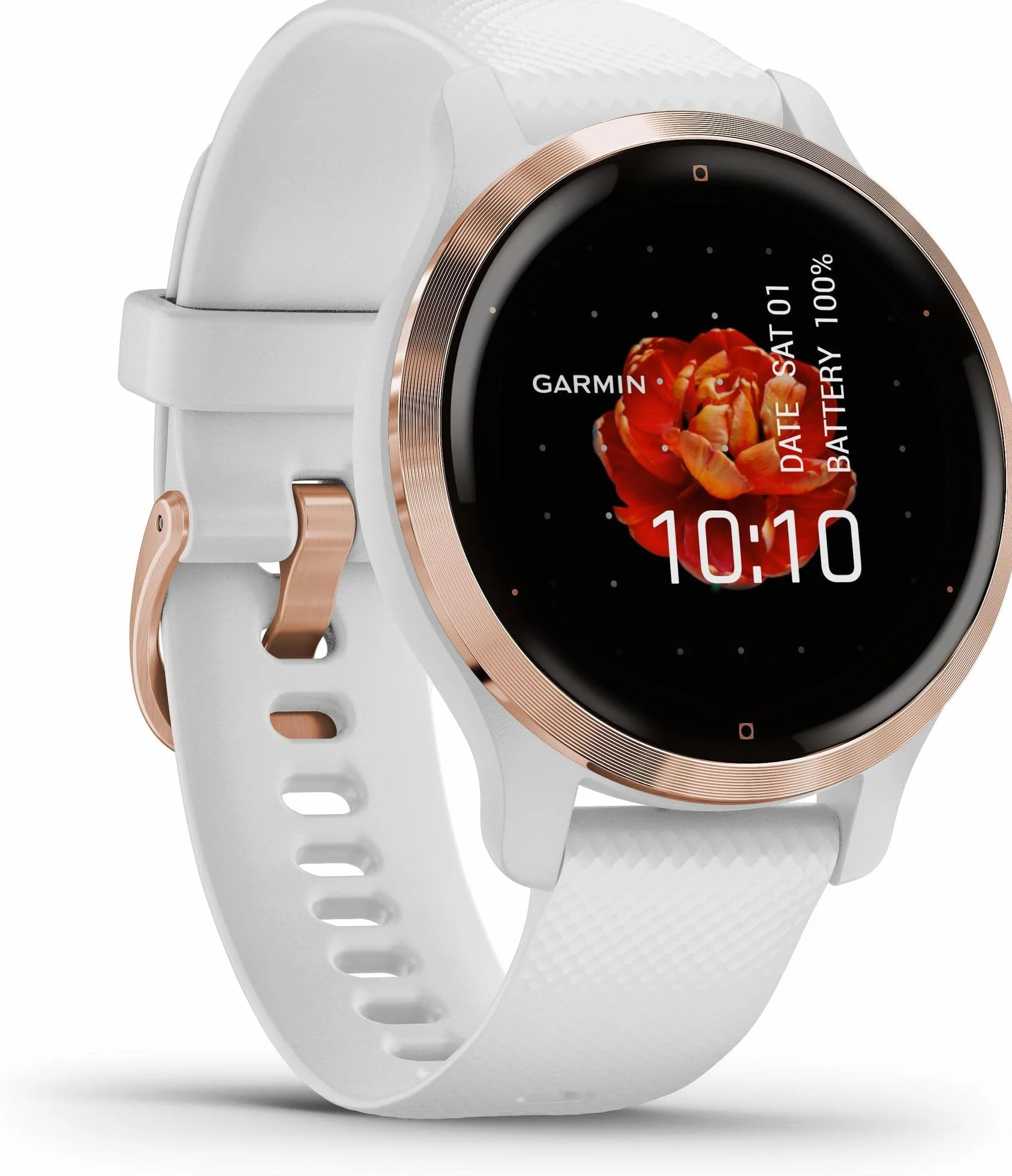 Garmin Venu 2S – schlanke GPS-Fitness-Smartwatch mit ultrascharfem 1,1“ AMOLED-Touchdisplay, Gesundheitsfunktionen, über 25 vorinstallierten Sport-Apps, Music Pay